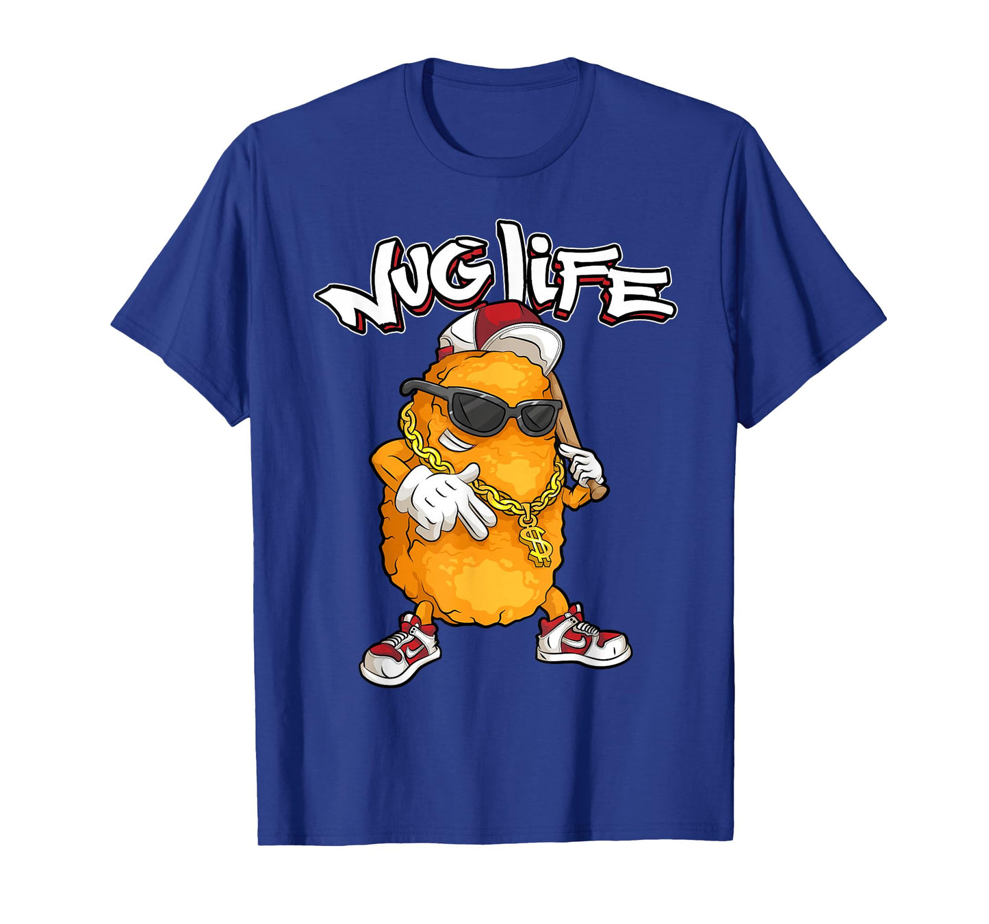 Cool Gangster Chix Fingers Fans Boys Girls Designs Funny Nug Life Gift | Cute Chicken Nuggets Lover Unisex-Adults and Kids T-Shirt