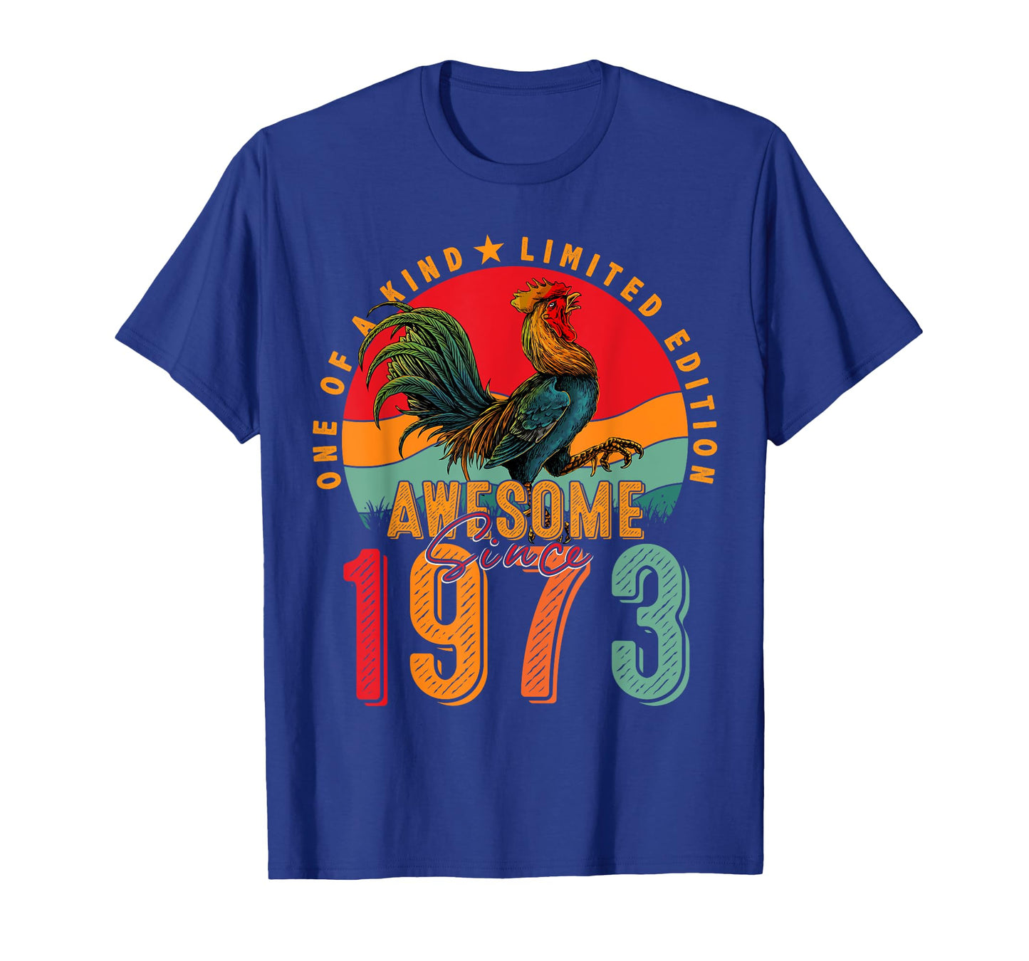 52nd Birthday Chicken Awesome Since 1973 Farmer 52 Years Old T-Shirt