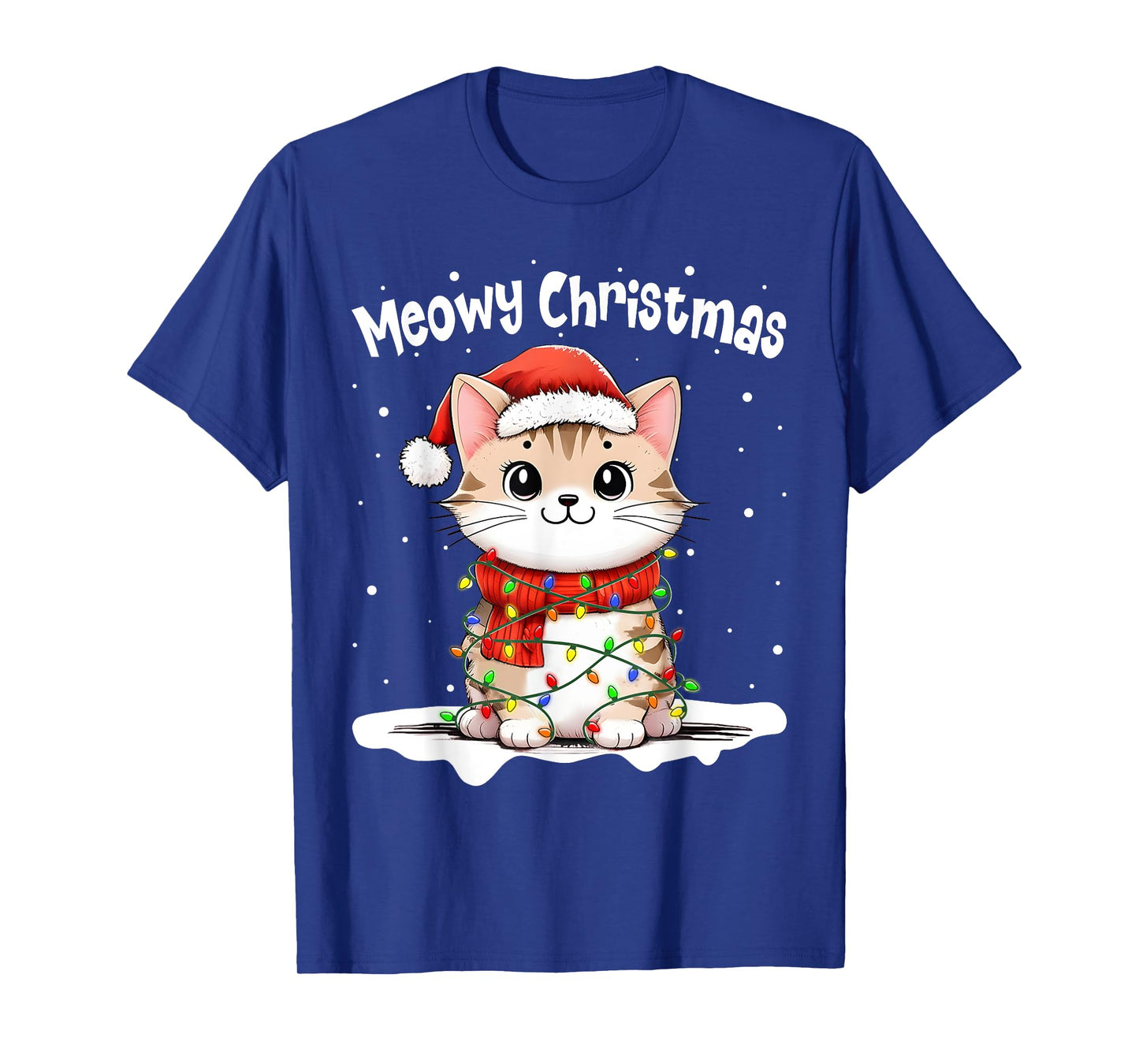 Meowy Catmas Cat Christmas Cute Kitten Cat Santa Xmas Family T-Shirt for Men Women Kids