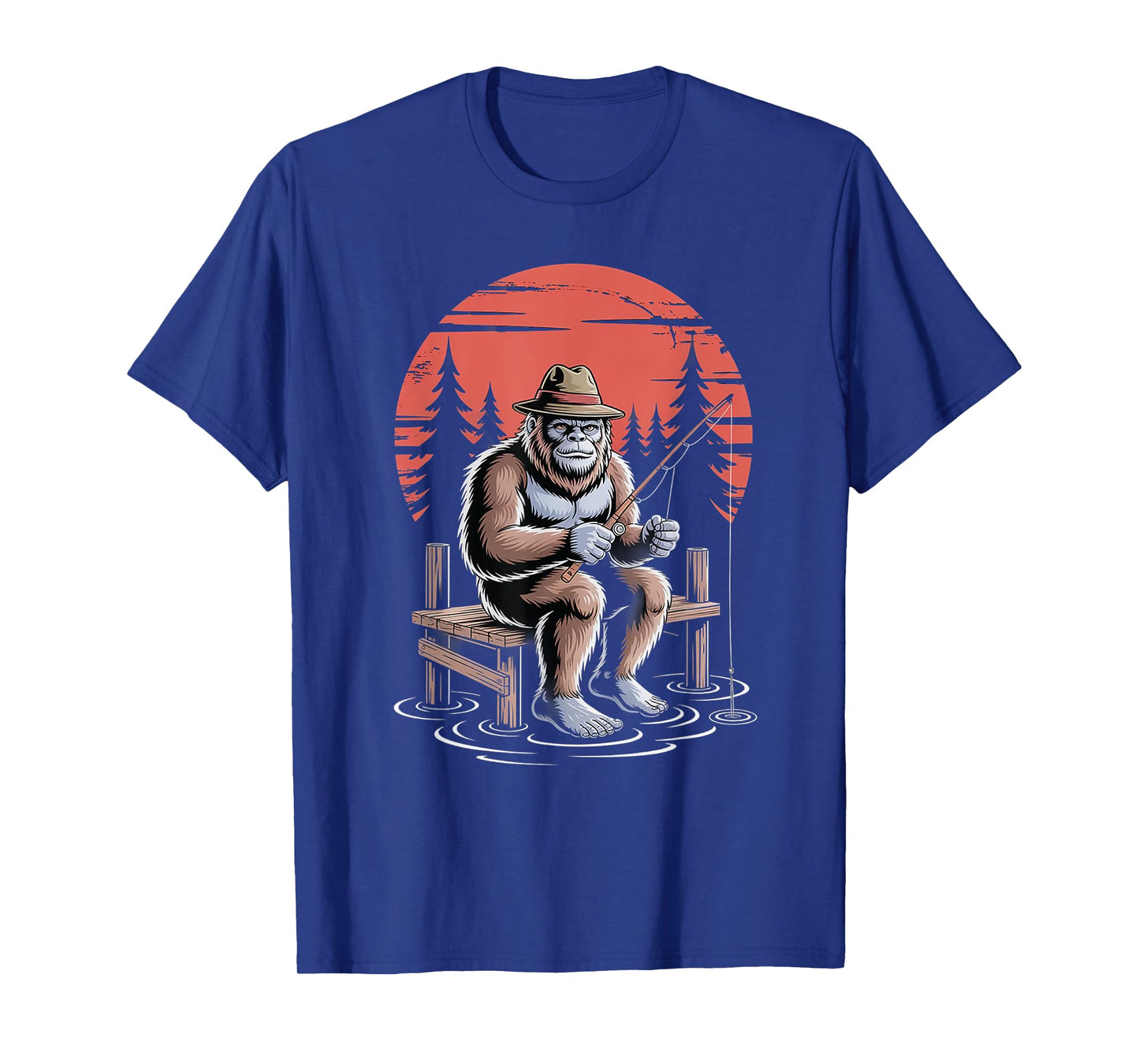 Big foot fishing Cool Fishing Fisherman Bigfoot Sasquatch T-Shirt