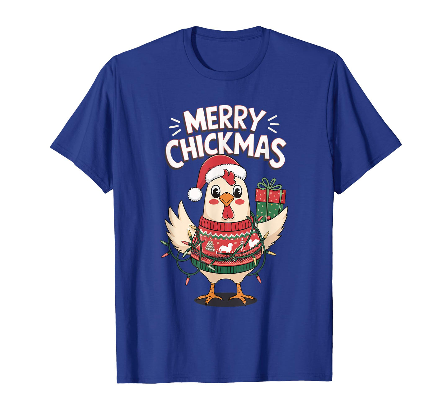 Merry Chickmas Christmas Chicken T-Shirt