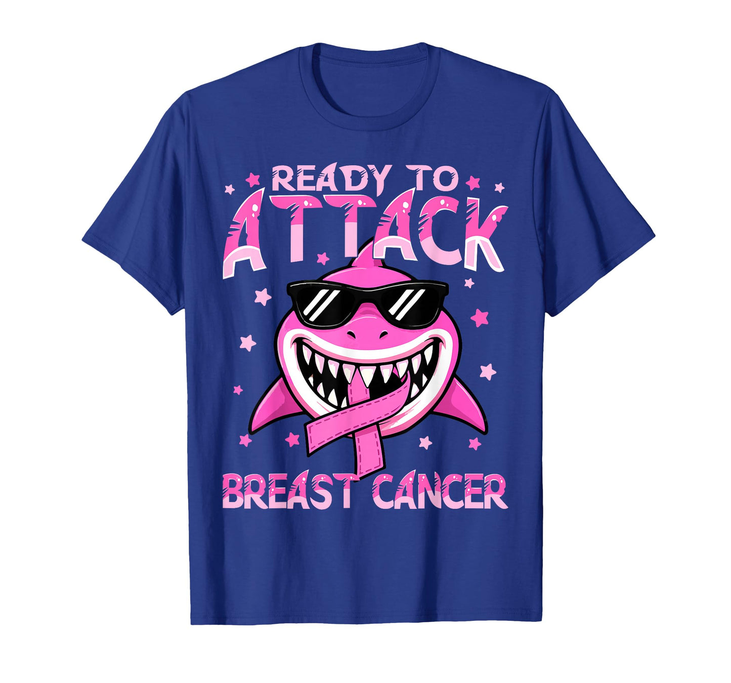 Ready to Attack Breast Cancer Awareness Pink Shark Kids Boy T-Shirt