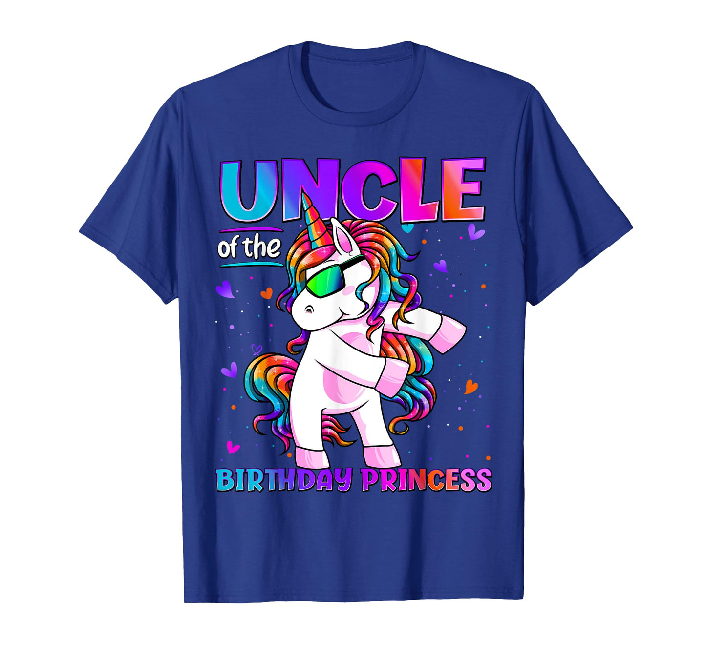 Uncle of the Birthday Princess Flossing Unicorn Uncle Mens T-Shirt