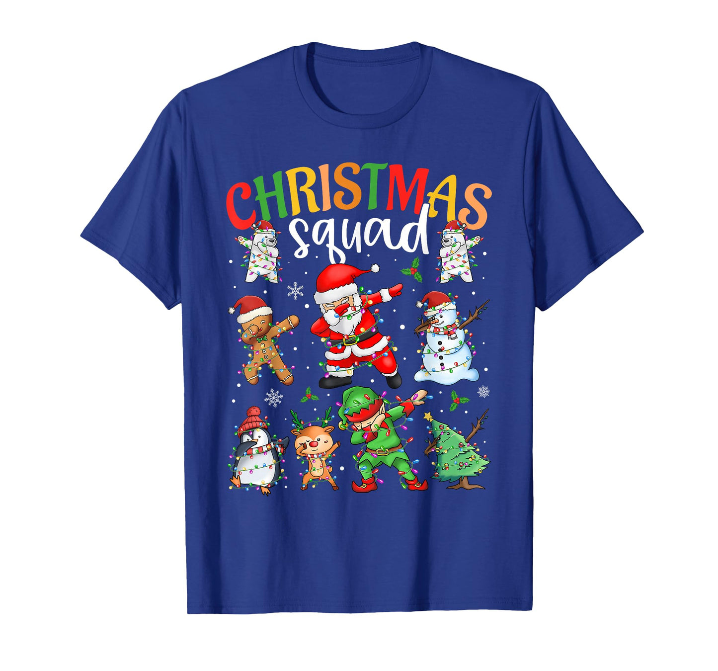 Christmas Squad Santa Dabbing Elf Family Matching Pajamas T-Shirt