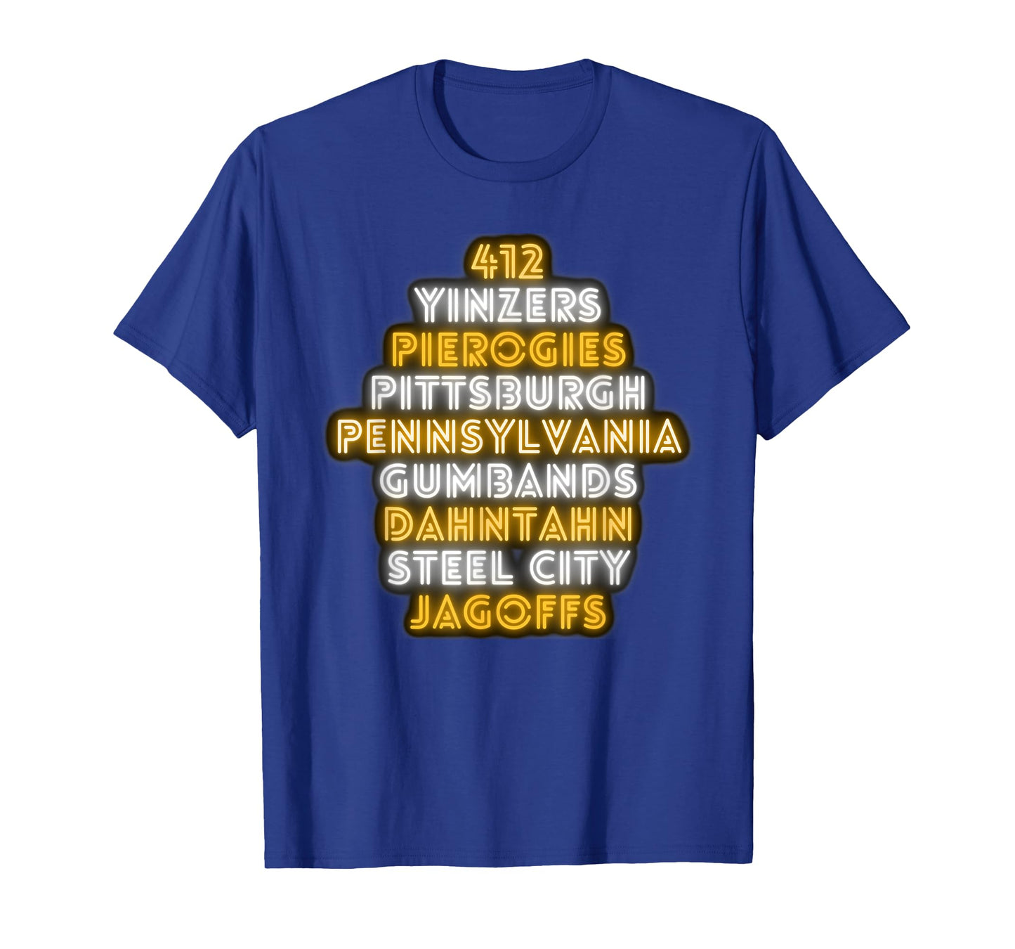 Pittsburgh 412 Jagoffs Yinzers Funny Retro T-Shirt
