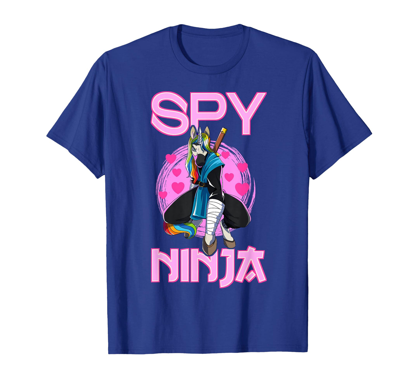 Spy Ninja Unicorn Gamer Rainbow Spione Samurai T-Shirt