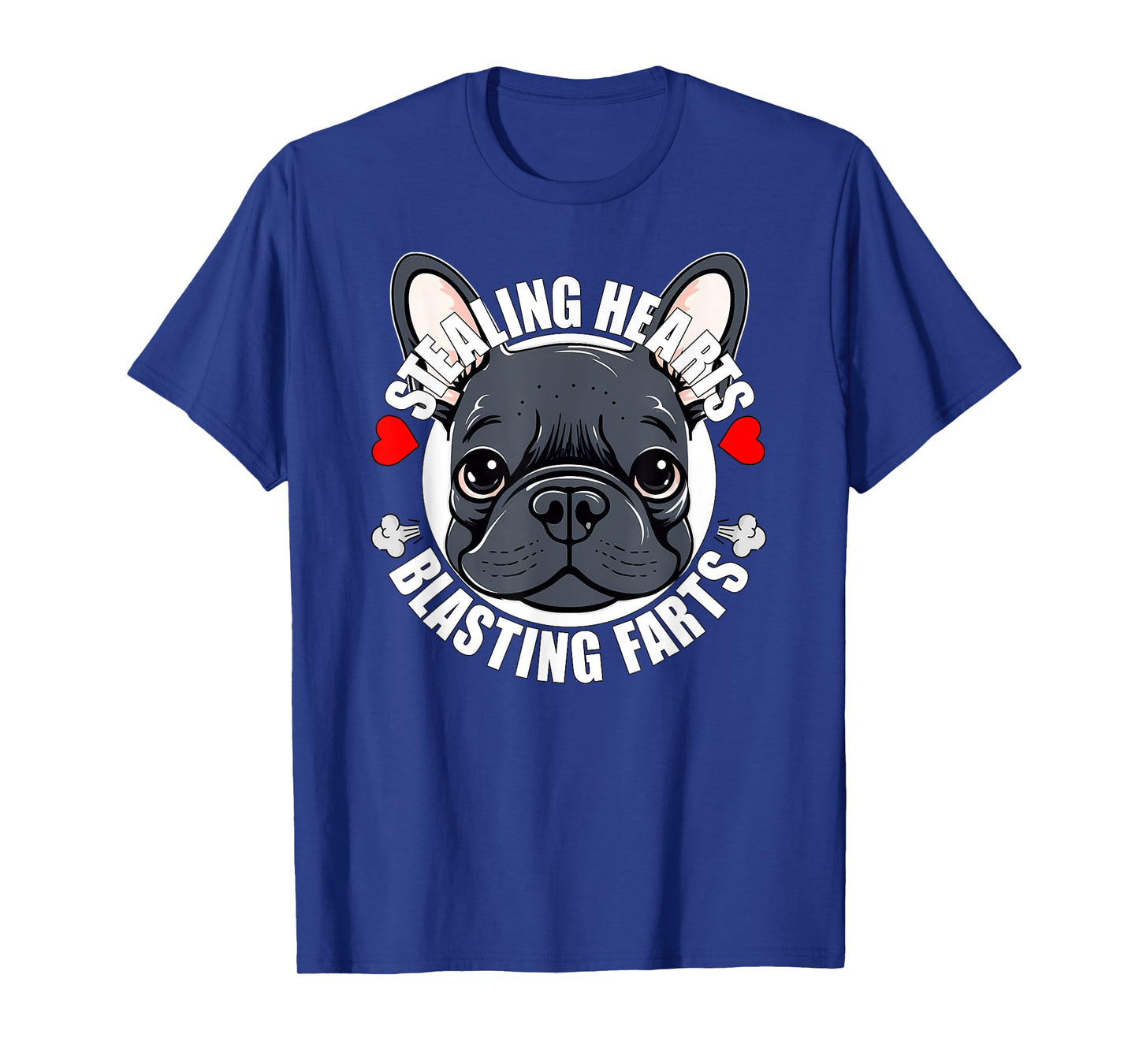 Funny Frenchie French Bulldog Stealing Hearts Blasting Farts T-Shirt
