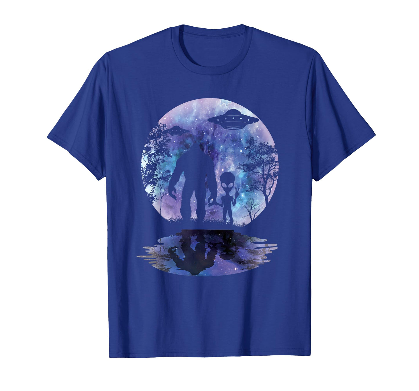 Alien Bigfoot Moon Sasquatch UFO Extraterrestrial Men women T-Shirt