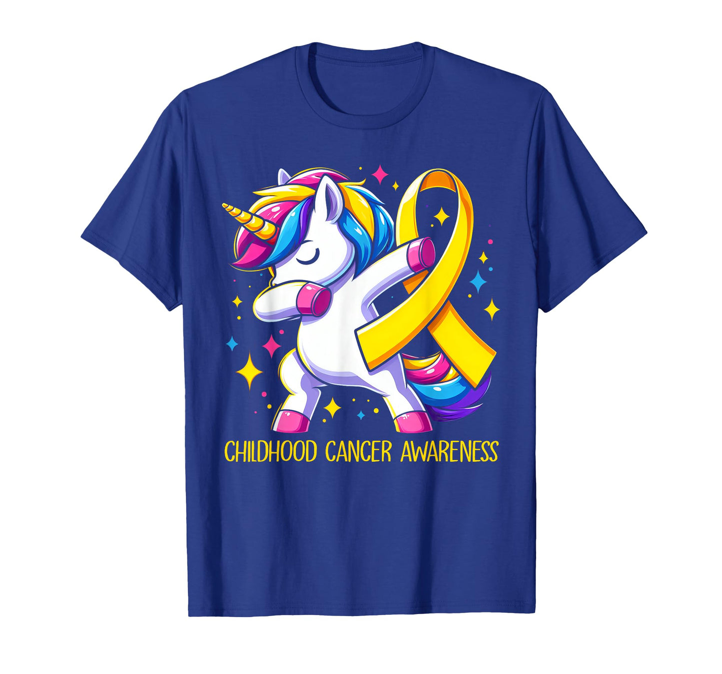 Childhood Cancer Awareness Unicorn Kids Girls T-Shirt
