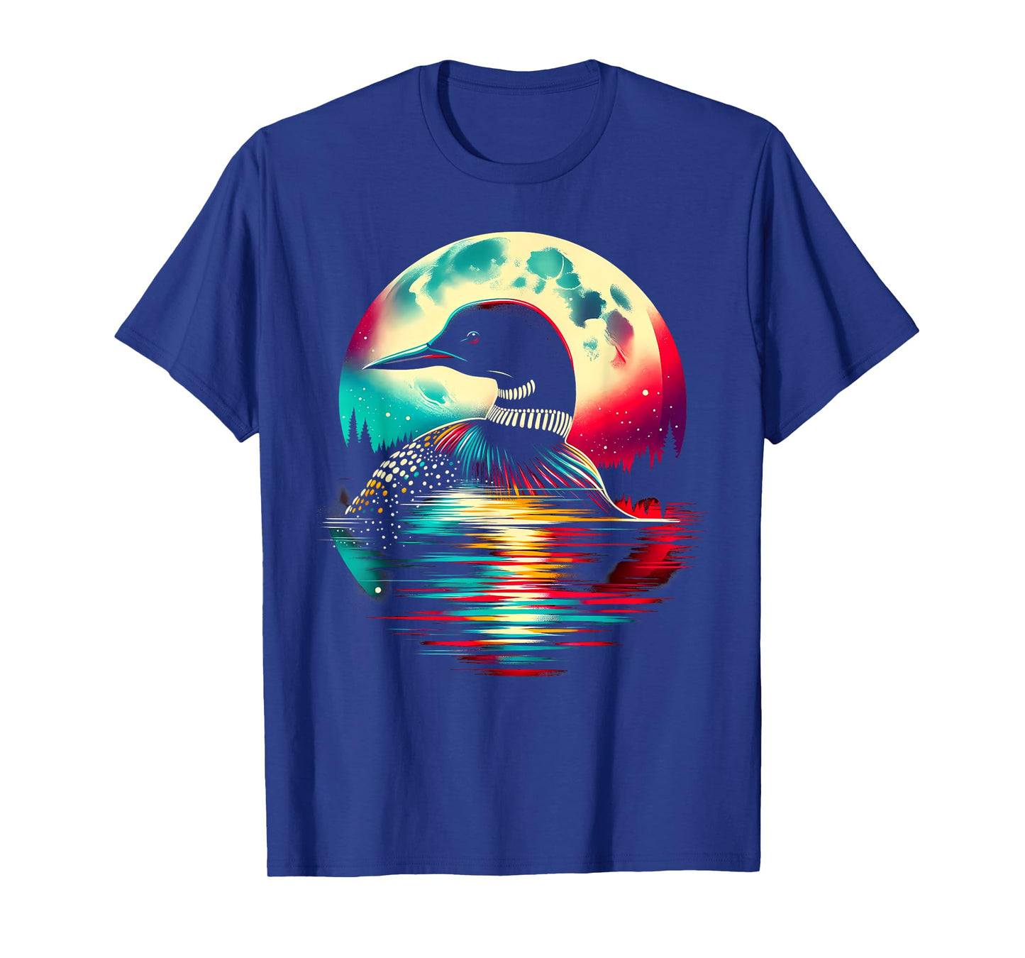 Colorful Loon Bird Spirit Animal Cool Illustration T-Shirt