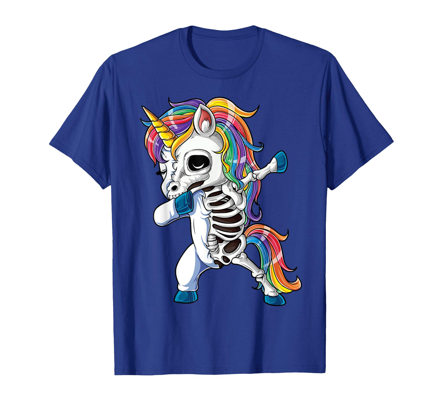 Dabbing Unicorn Skeleton Halloween Girls Boys Women Dab T-Shirt