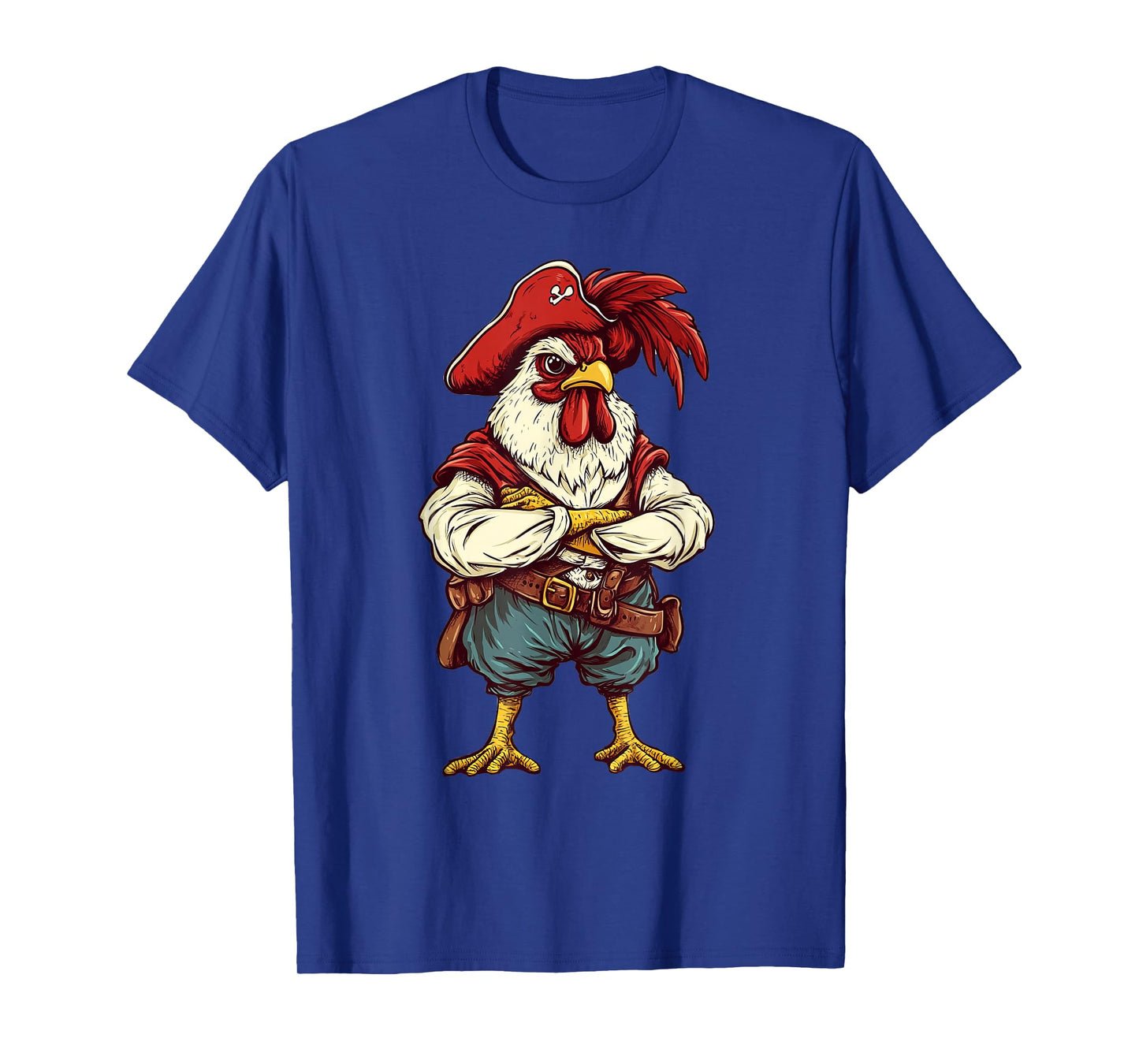 Chicken Dressed As A Pirate Funny Chicken Halloween T-Shirt