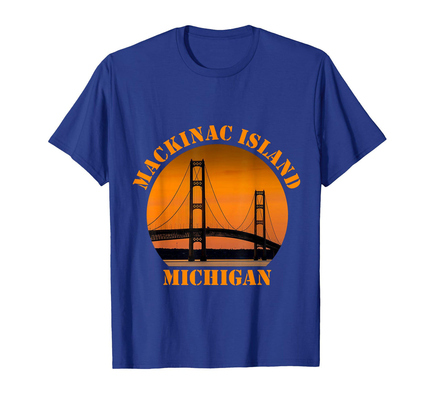 Mackinac Island Bridge Michigan Great Lakes Huron Ferry Trip T-Shirt