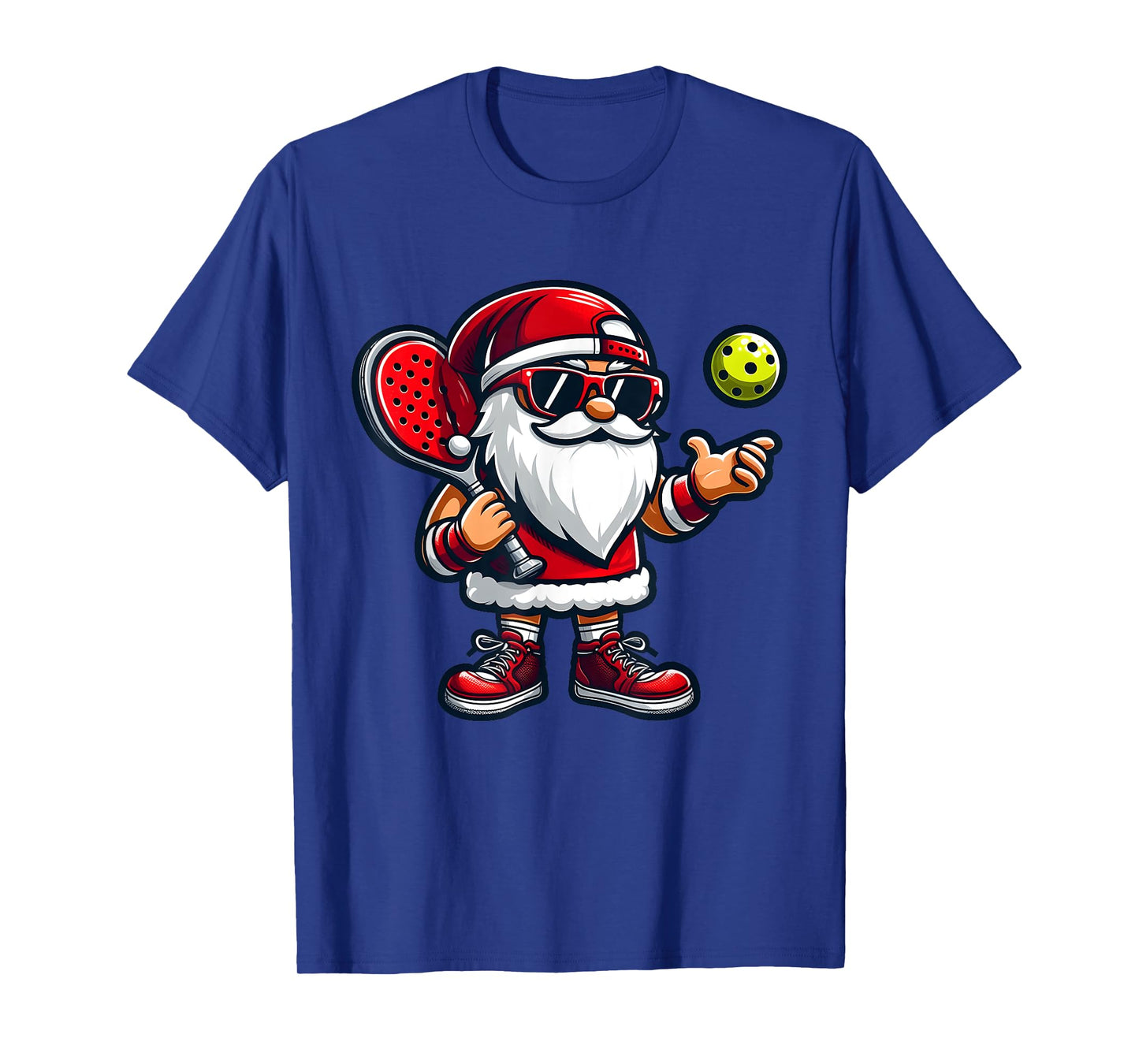 Christmas Santa Playing Pickleball Pajama Toddler Boys Kids T-Shirt