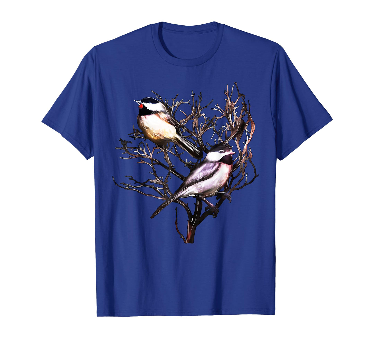 Cute Black Capped Chickadees in Branches T-Shirt