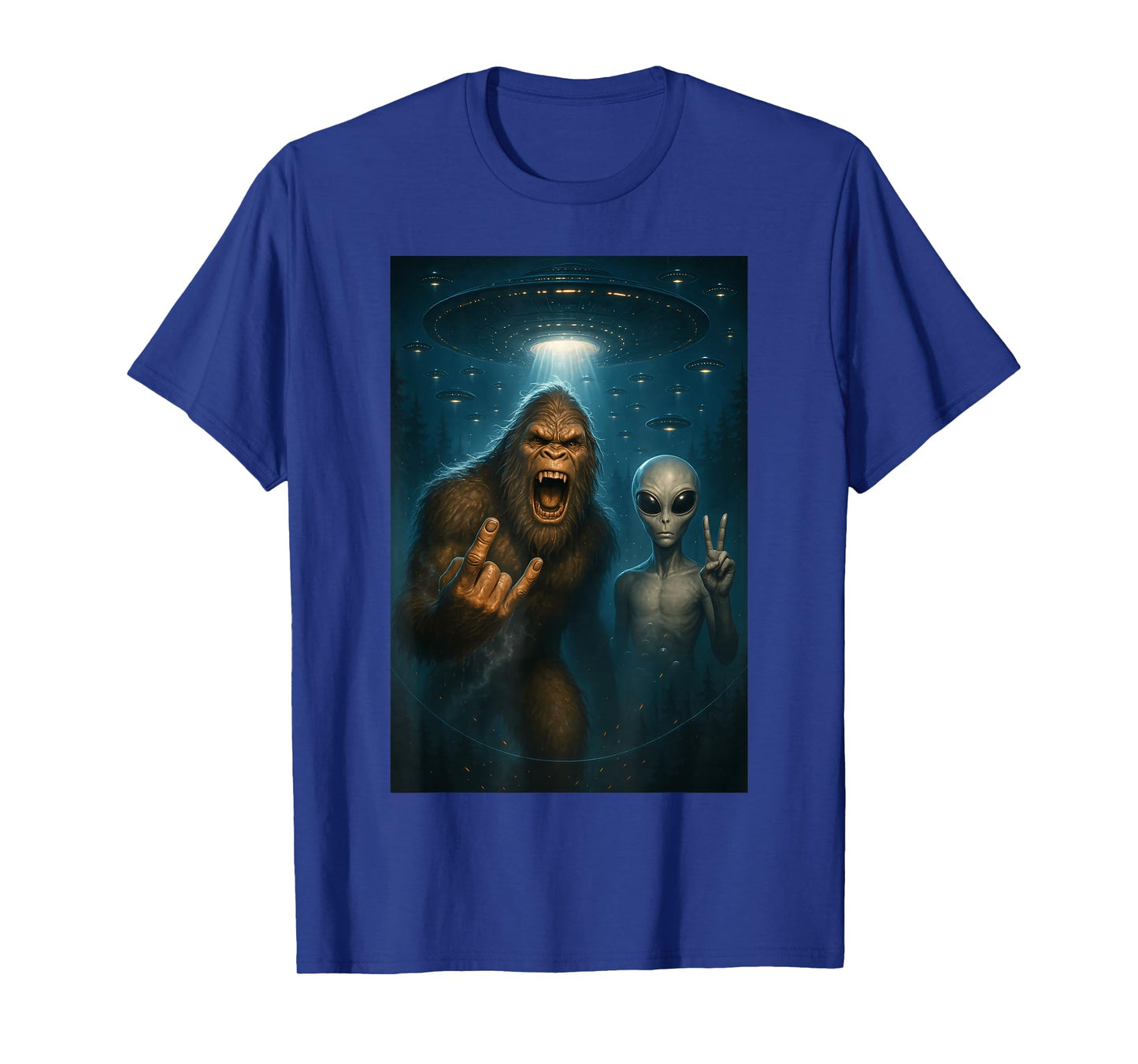 Bigfoot Alien UFO T-Shirt