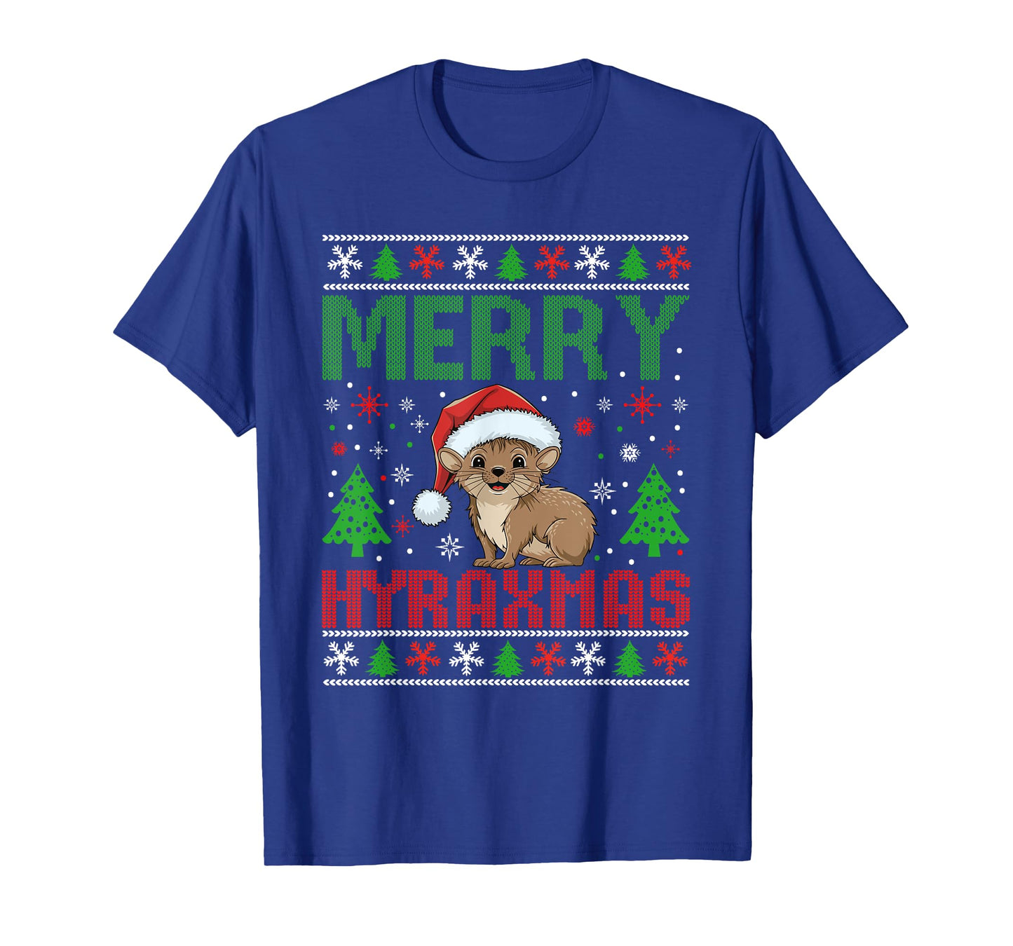 Merry Hyraxmas Ugly Christmas Funny Cute Xmas Pajama Hyrax T-Shirt
