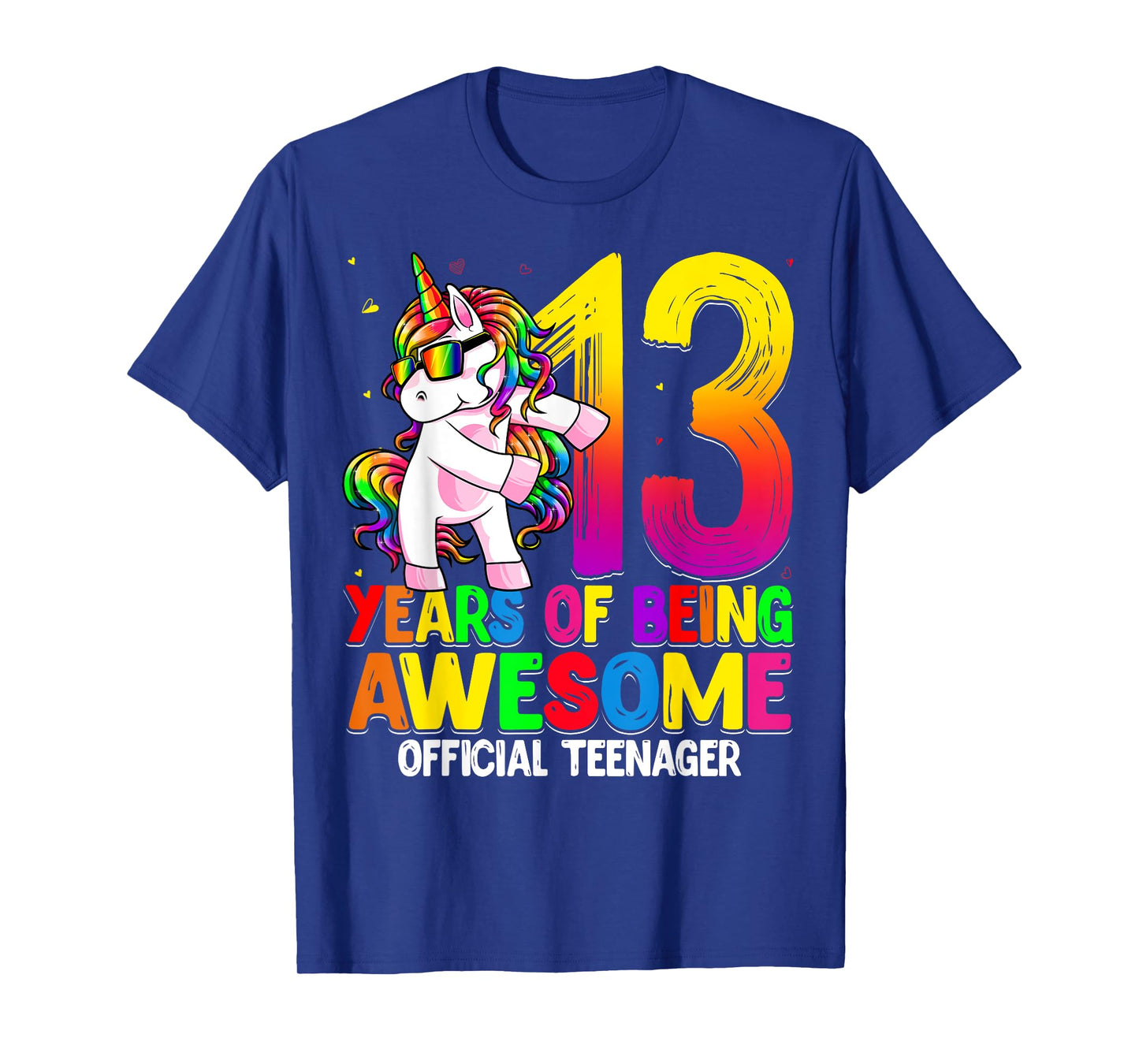 Official Teenager 13th Birthday Unicorn Flossing 13th Bday T-Shirt