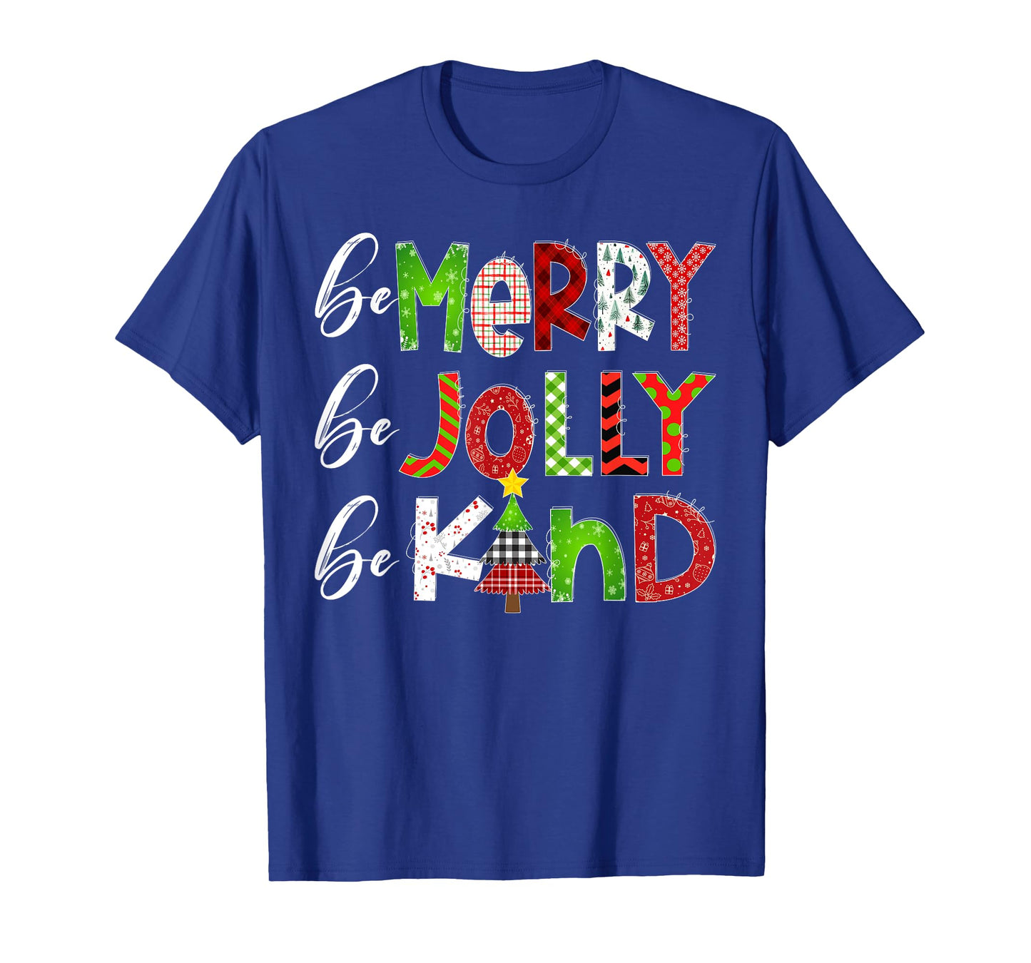 Be Merry Be Jolly Be Kind Merry Christmas Teacher Xmas Pjs T-Shirt