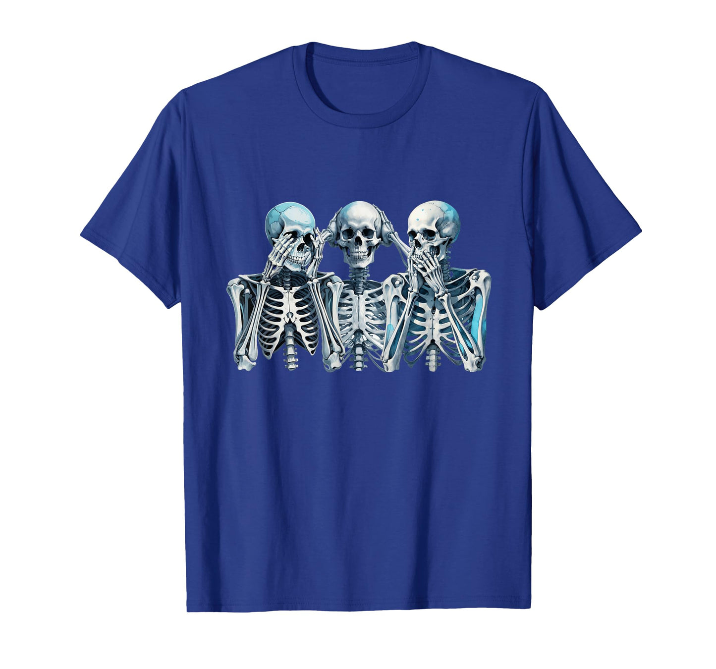 Speak Hear See No Evil Skeleton Three Wise Skeletons T-Shirt
