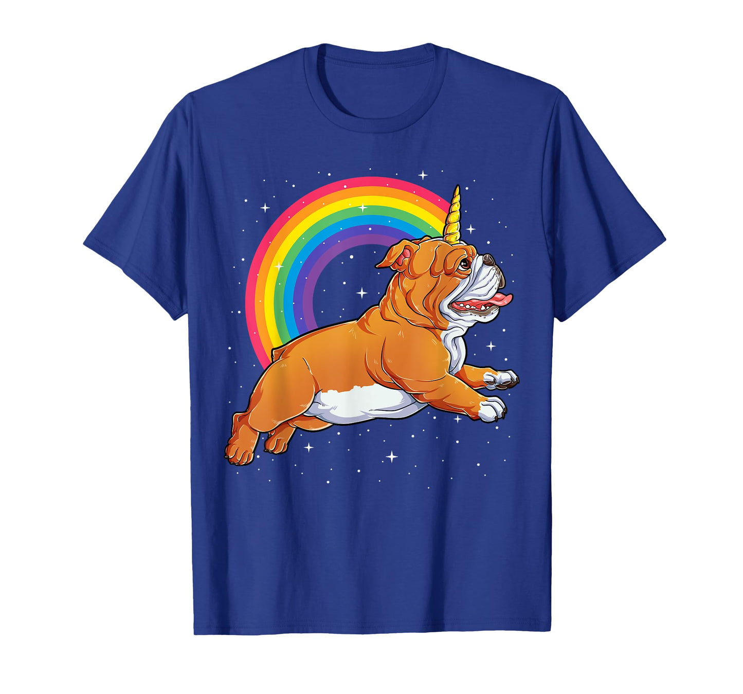 English Bulldog Unicorn T shirt Girls Space Galaxy Rainbow T-Shirt