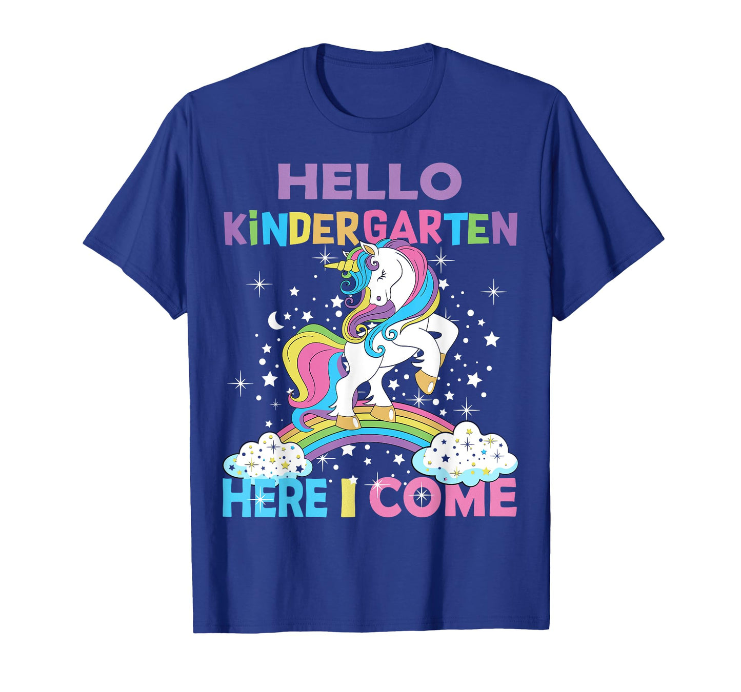 Unicorn Kindergarten Here I Come Hello Kindergarten Girls T-Shirt
