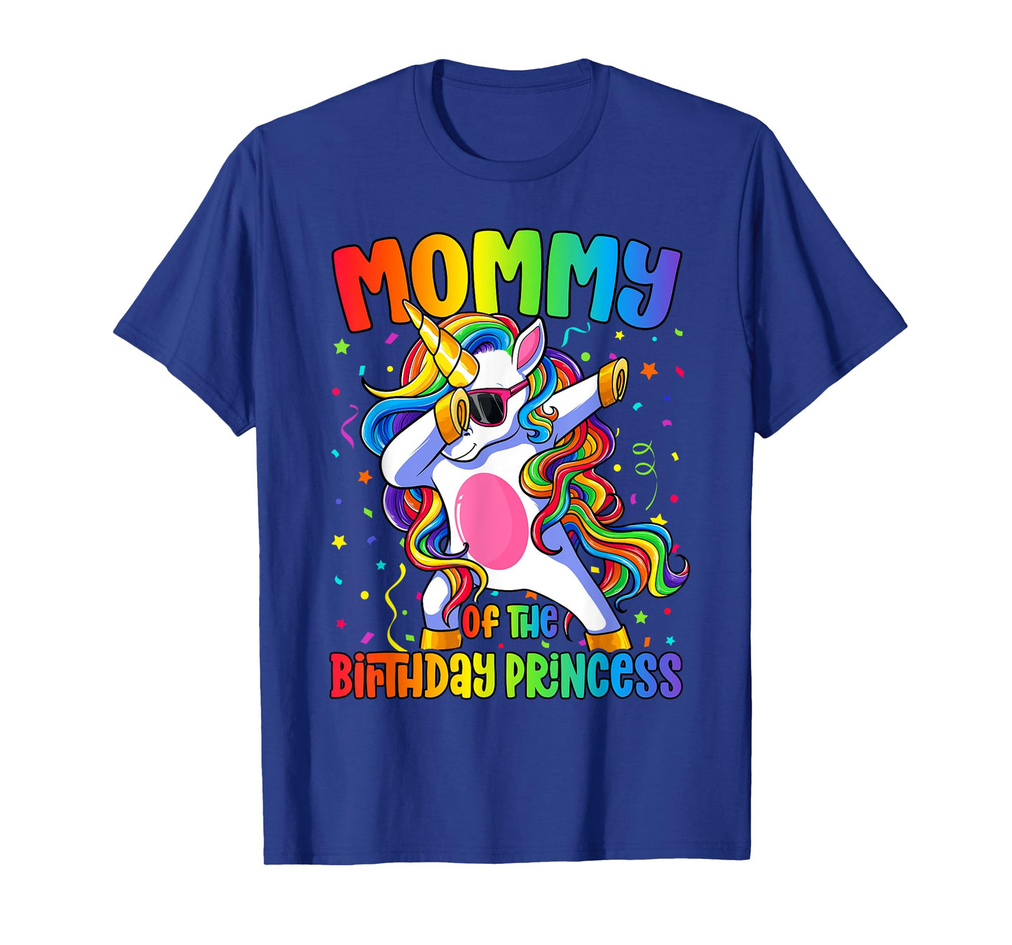 Mom of the Birthday Princess Shirt Dab Unicorn Mom T-Shirt