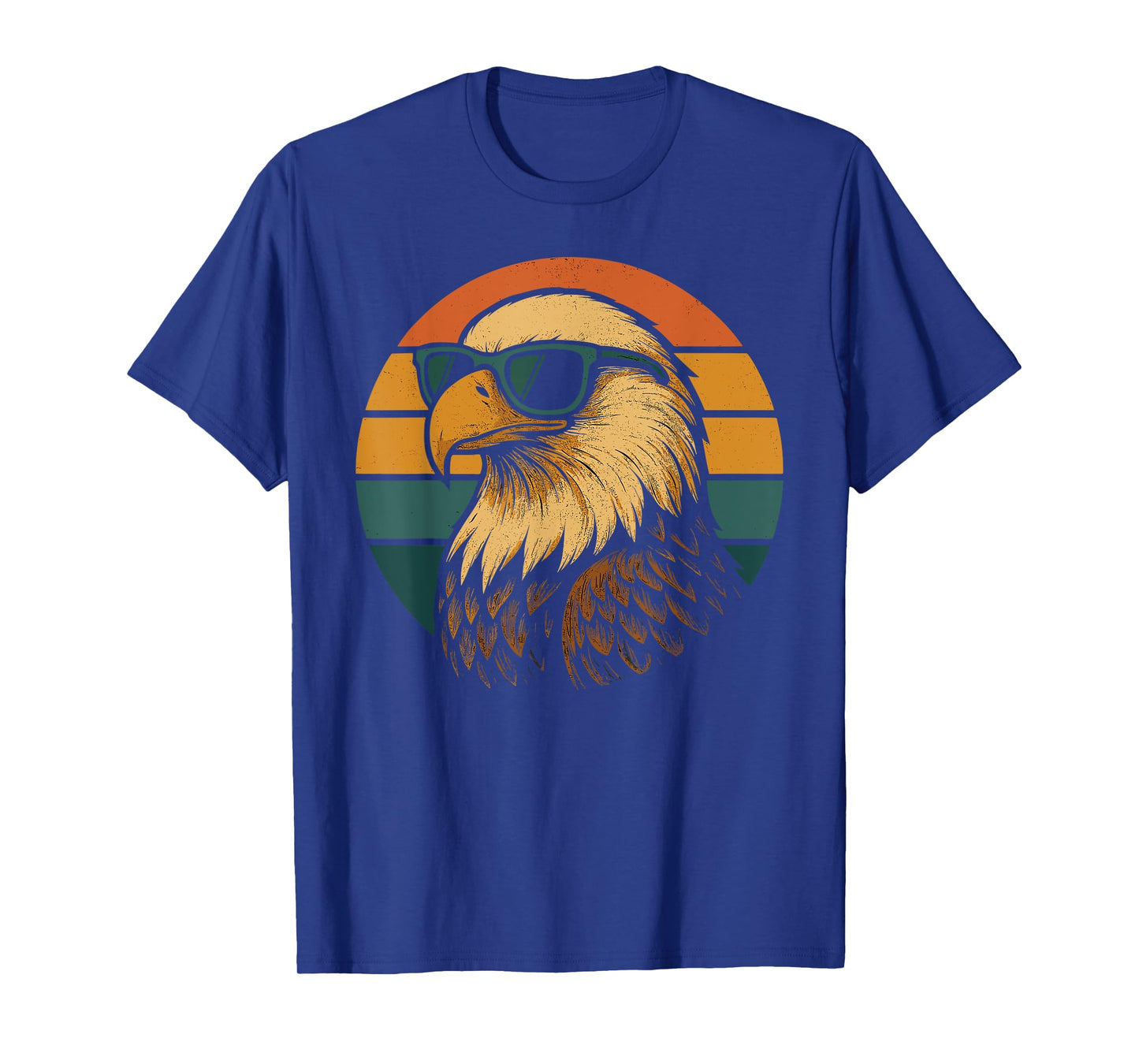 Cool Bald Eagle With Sunglasses Retro Patriotic T-Shirt