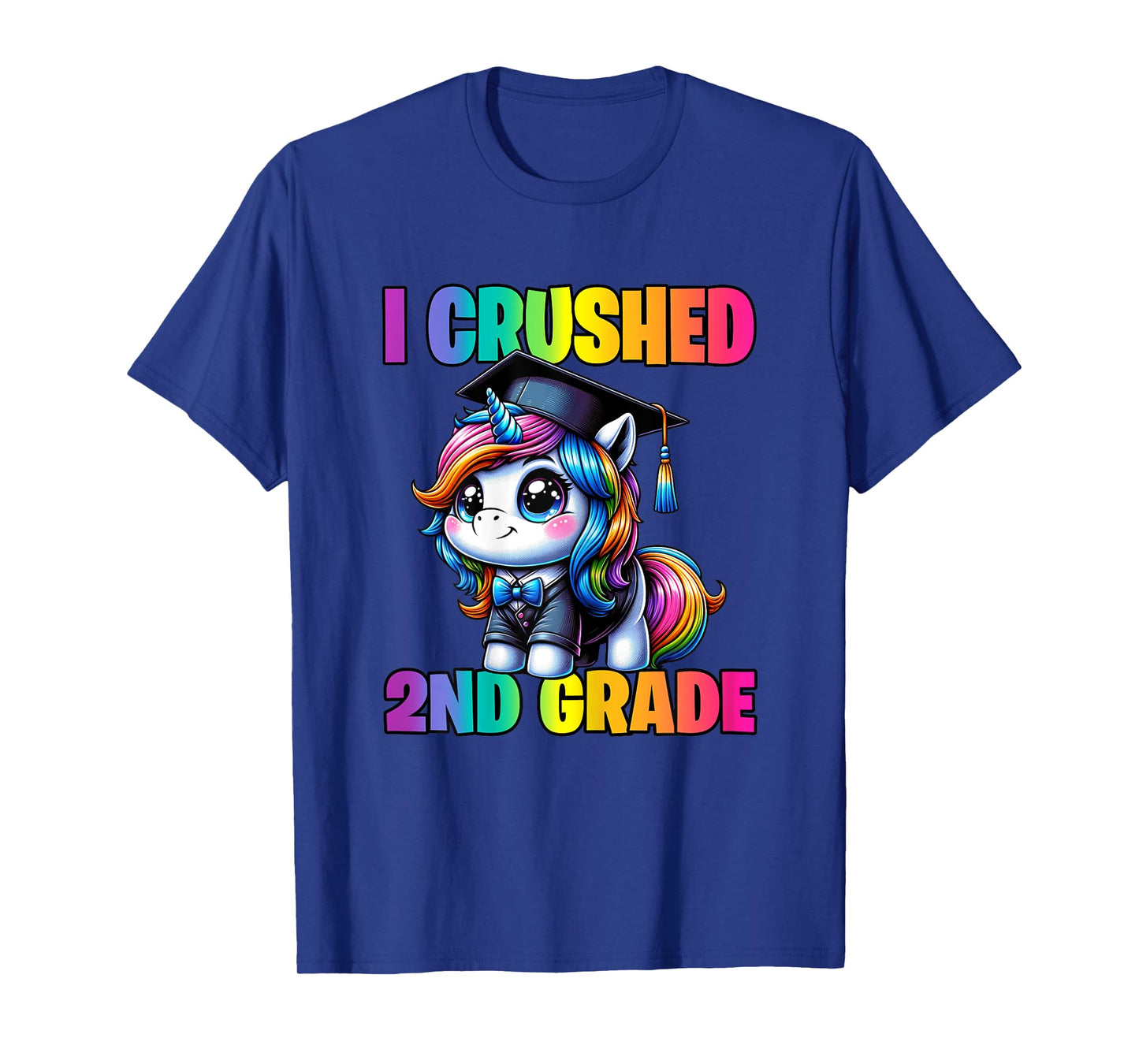 Graduation I Crushed 2nd Grade Unicorn Girls Grad Magical T-Shirt