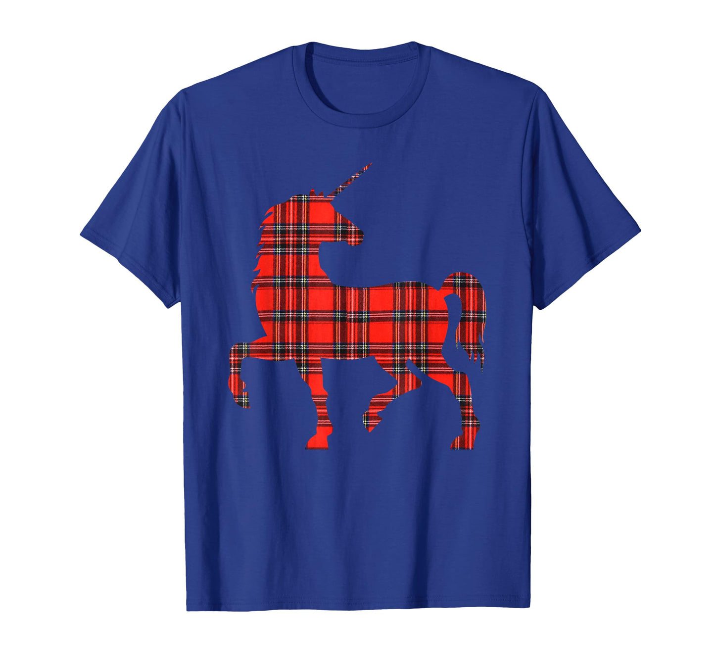 Stewart Plaid Unicorn Scottish Pride Tartan T-Shirt T-Shirt