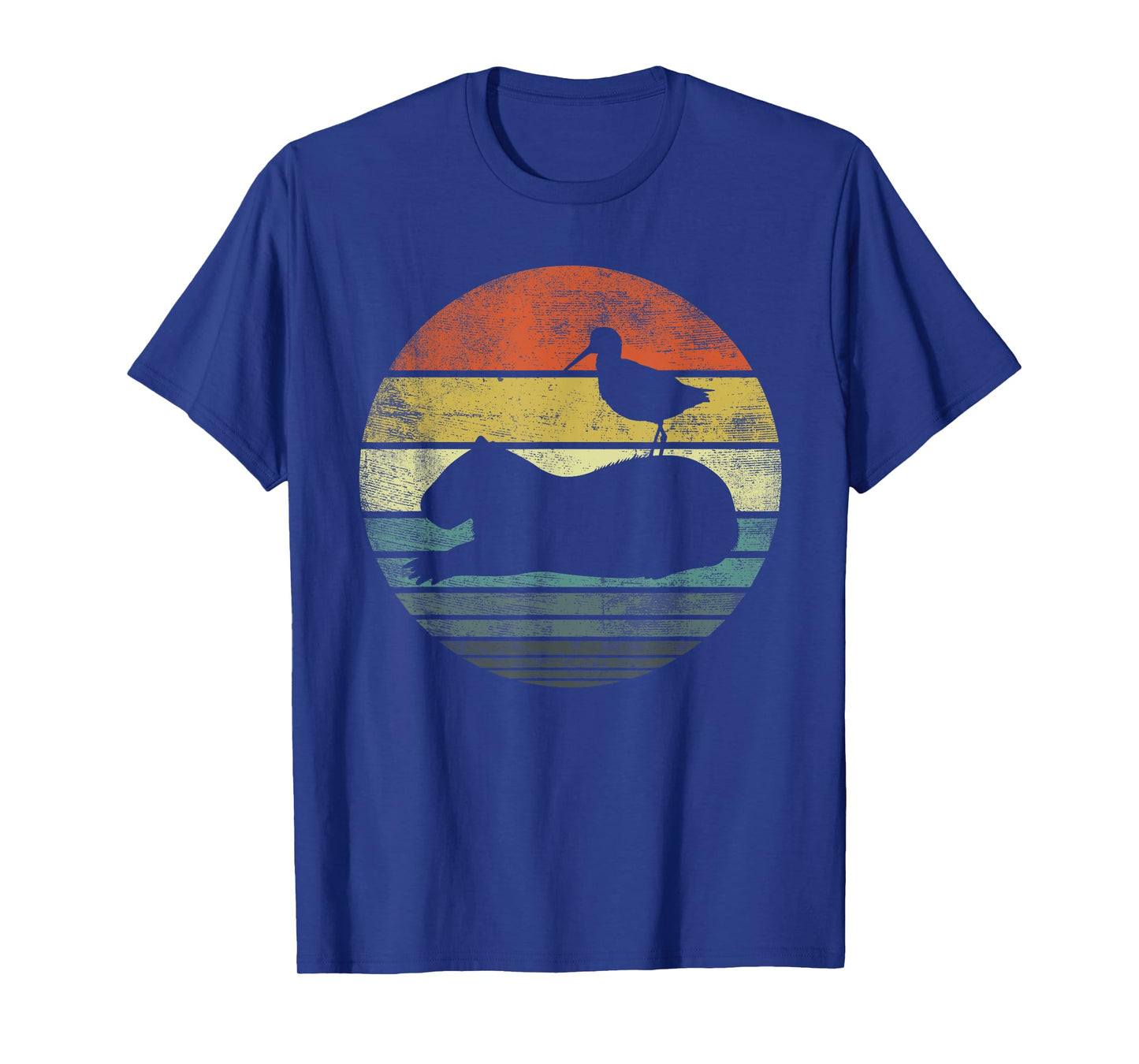 Bird and Capybara Lover Gifts Vintage Zoo Animal Silhouette T-Shirt