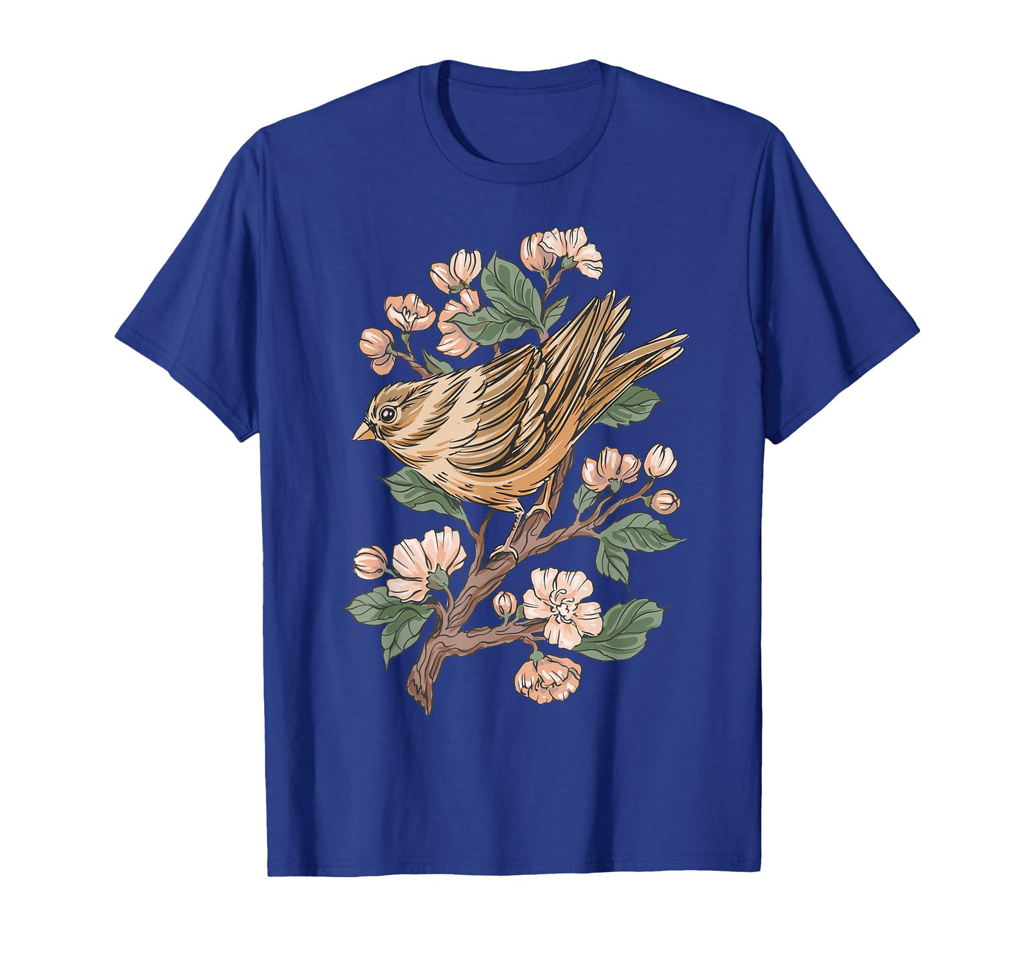 Sparrow Bird and Cherry Blossom T-Shirt