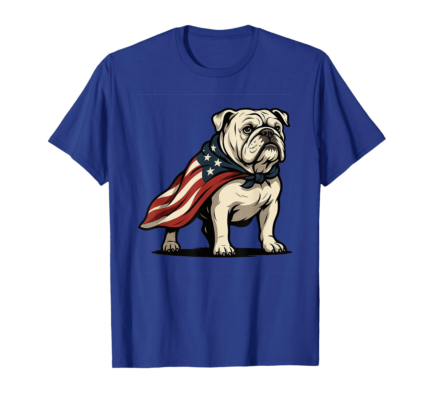 Patriotic Bulldog 4th of July Funny Dog Lover American Flag Men Women Kids T-Shirt