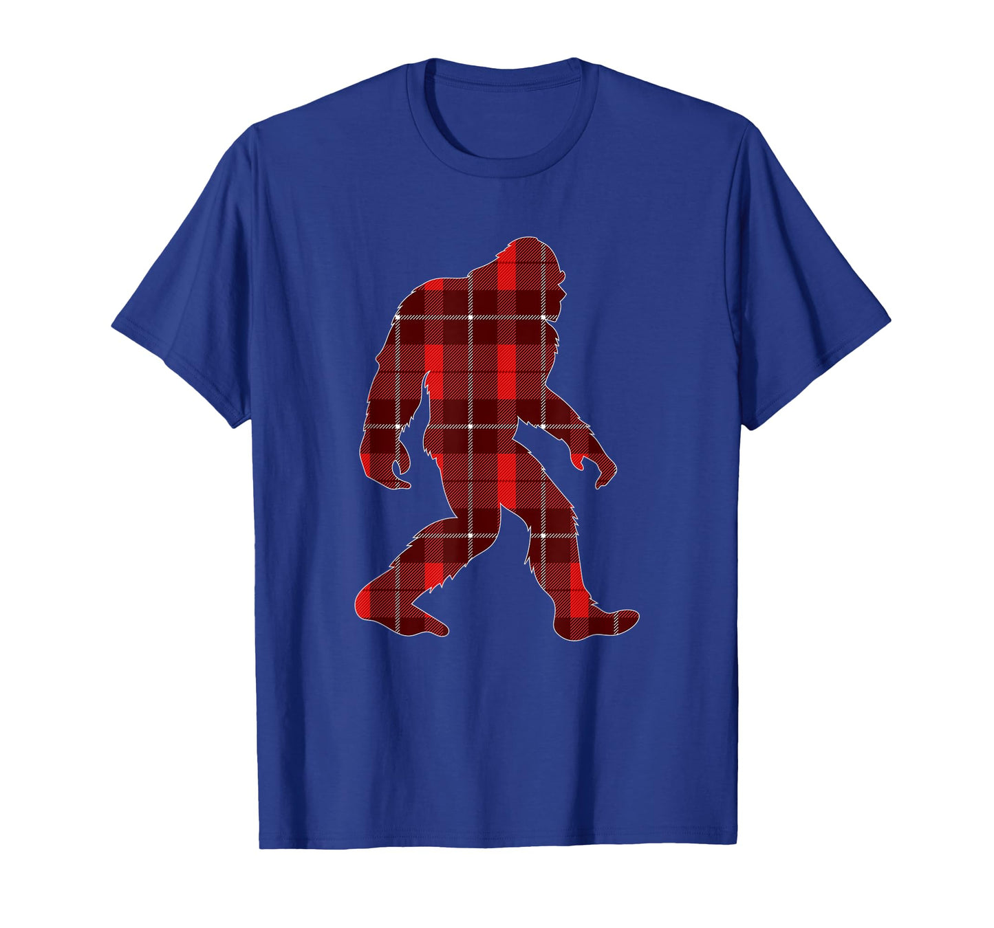 Red Plaid Bigfoot Christmas Family Matching Pajama Gift T-Shirt
