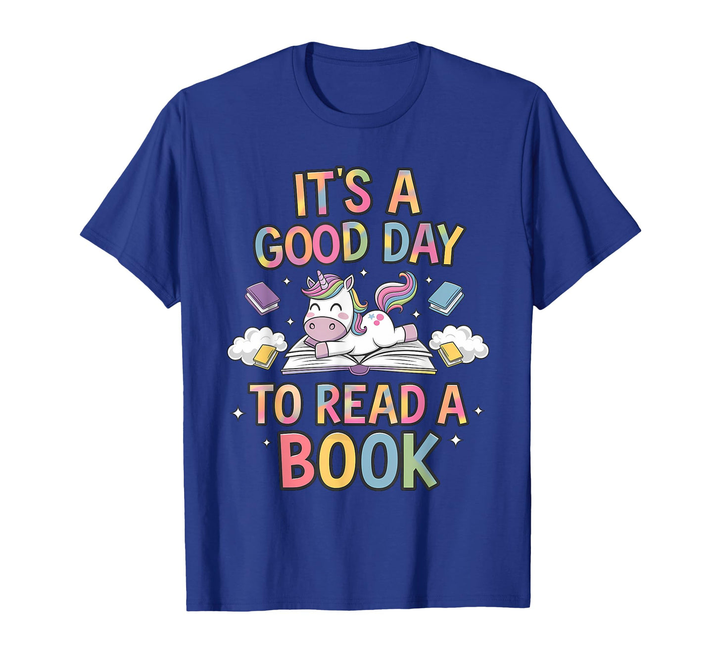 Unicorn It's A Good Day To Read A Book Books Lovers Kids T-Shirt