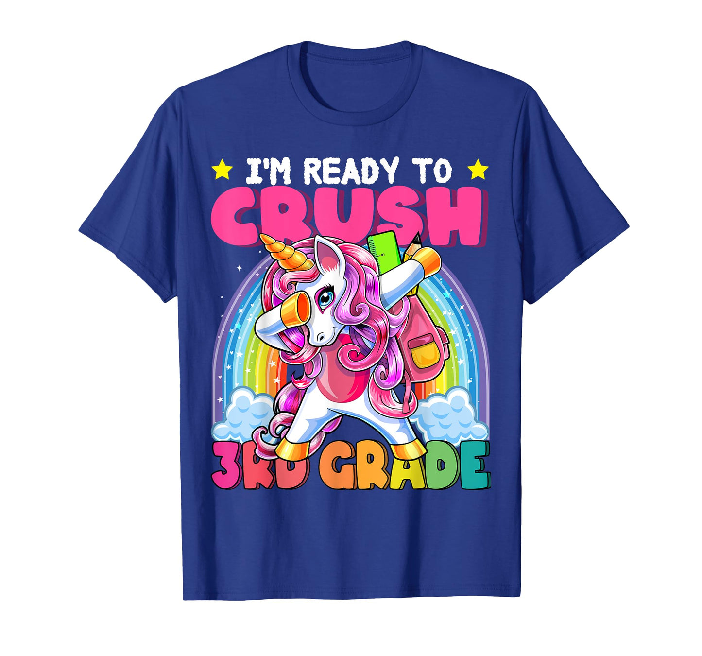 Crush 3rd Grade Dabbing Unicorn Back to School Girls Gift T-Shirt