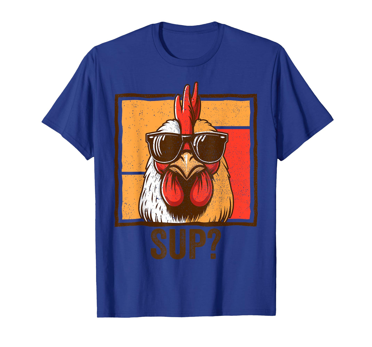 Cool Chicken Wearing Sunglasses Funny Farmer Men Women T-Shirt