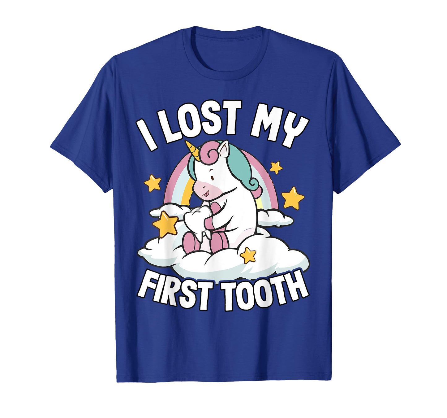 I Lost My First Tooth Girl Tooth Fairy Teeth Out Unicorn T-Shirt