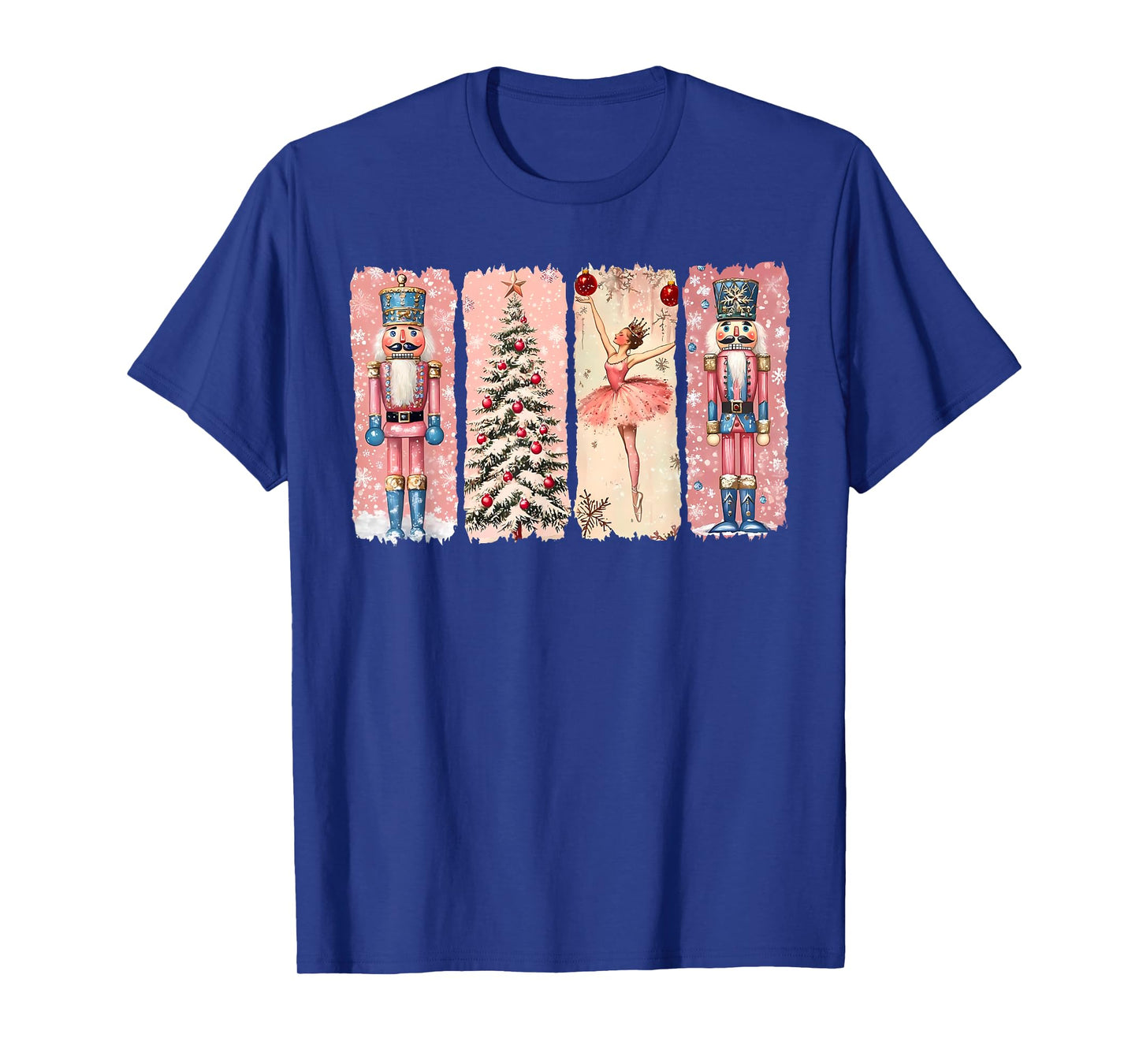 Retro Nutcracker Ballet Pink Christmas Xmas Vibes Women Kids T-Shirt