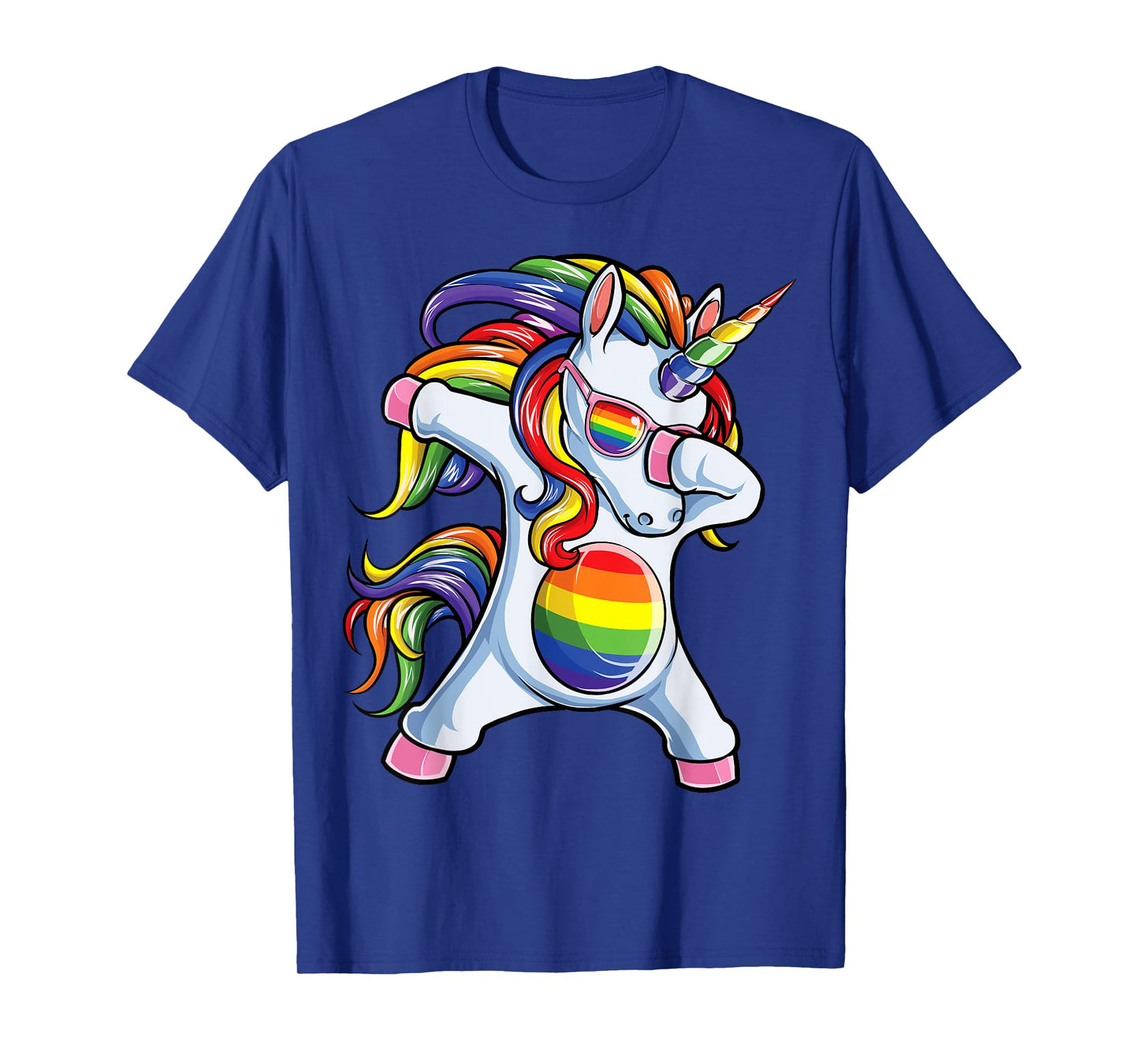 Dubbing Unicorn Gay Pride LGBT T-Shirt Lesbian Rainbow Flag T-Shirt