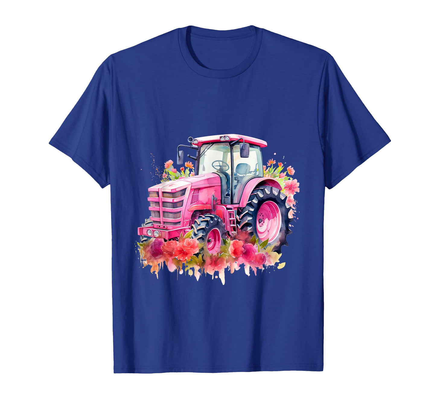 Farm Girl Pink Tractor Women design T-Shirt