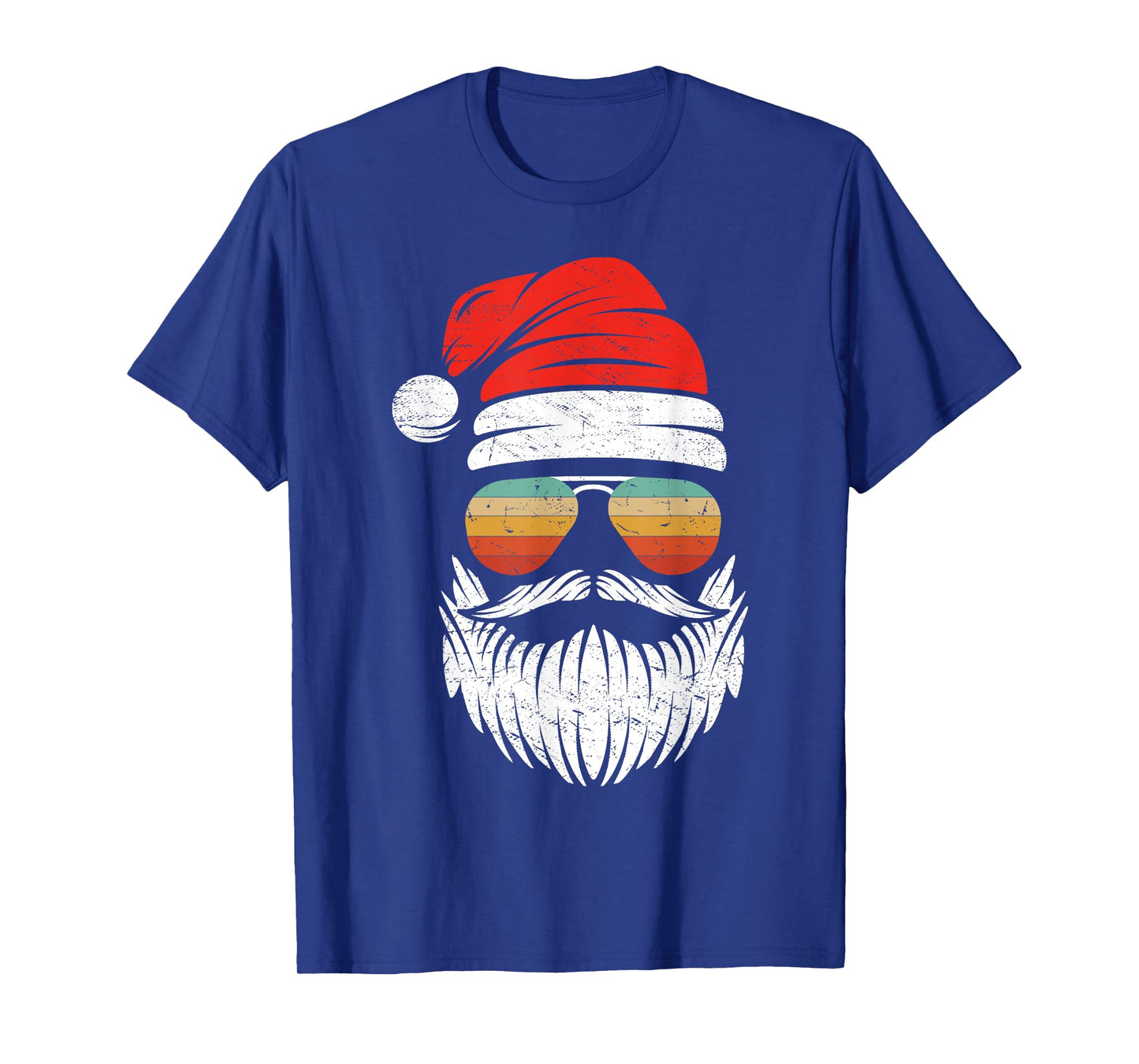 Santa Face Retro Sunglasses Christmas Xmas Men Women Kids T-Shirt
