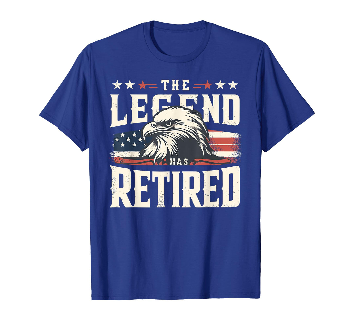 The Legend Has Retired American Flag Eagle Retirement Memory T-Shirt