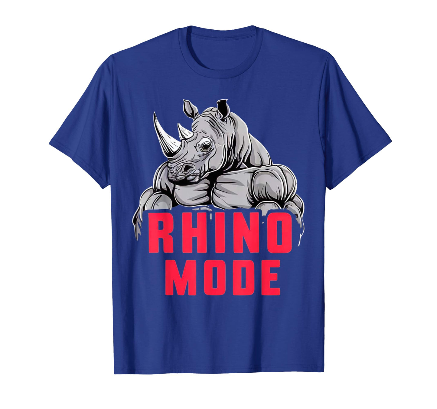 Funny Bodybuilding Rhino Mode Workout Fitness Gym Motivation T-Shirt