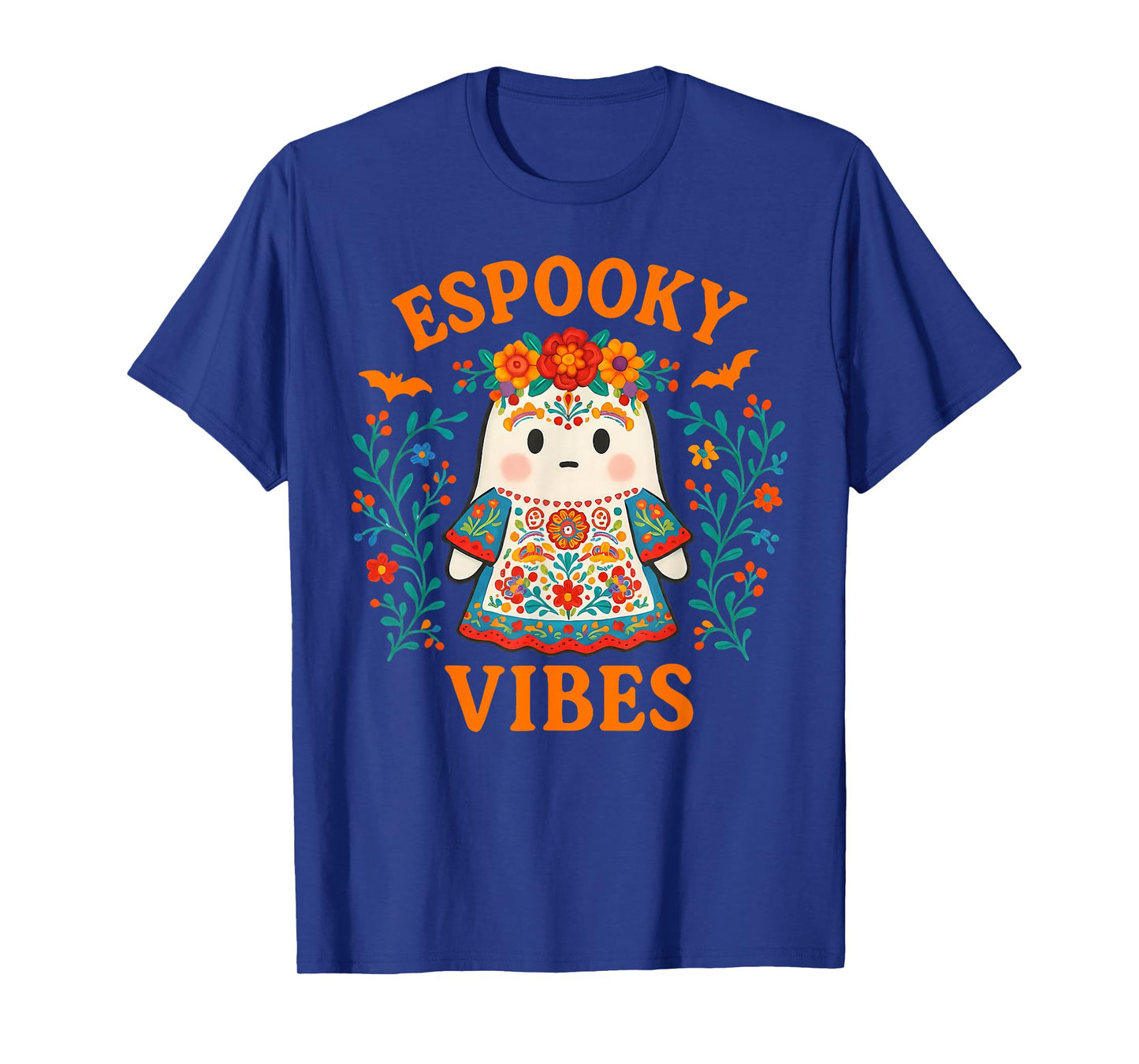 Espooky Vibes Maestra Halloween Spanish Mexican Boho Ghost T-Shirt