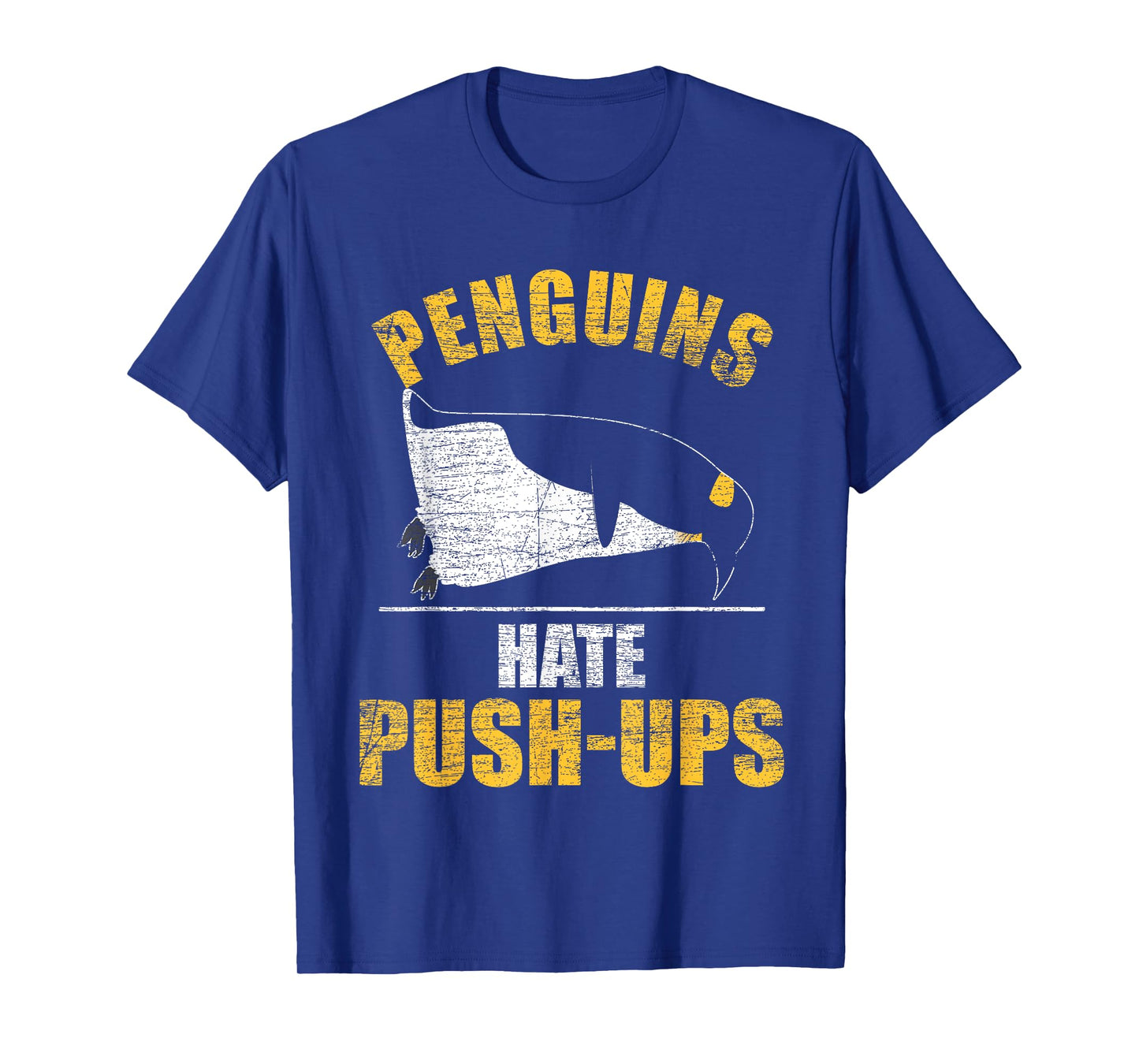 Penguin T-Shirt Penguins Hate Push-Ups - Training Workout T-Shirt
