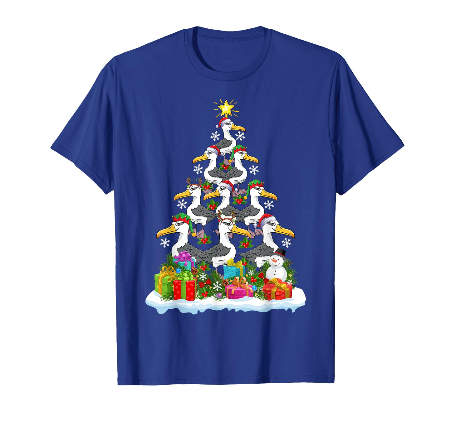 Albatross Bird Xmas Tree Lighting Santa Albatross Christmas T-Shirt