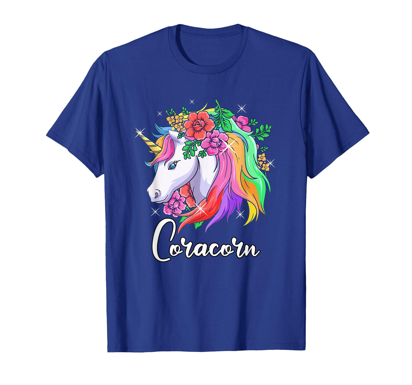Cute Coracorn Personalized Name Unicorn Cora T-Shirt