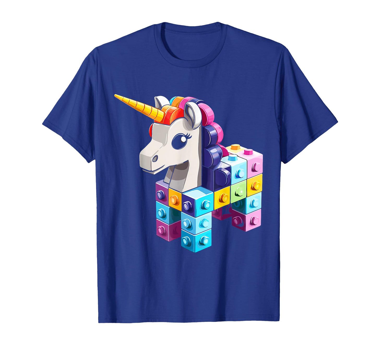 Master Builder Bricks Blocks Play Toys Unicorn Youth Kids T-Shirt