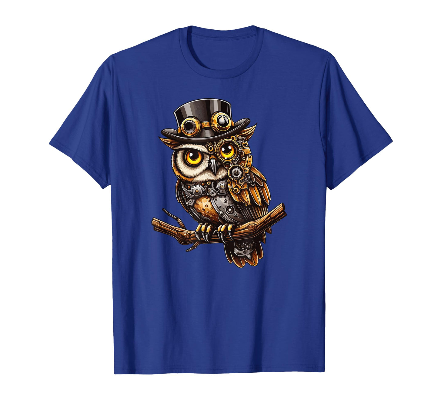 Mechanical Steampunk Barn Owl Clockwork Fantasy Animal T-Shirt